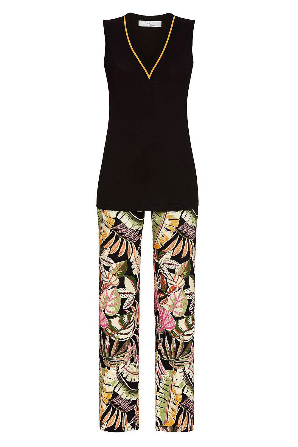 Ringella Loungeanzug Cherie Line (Set, 2 tlg) Damen Anzug Set Top & lange Hose mit Bootcut