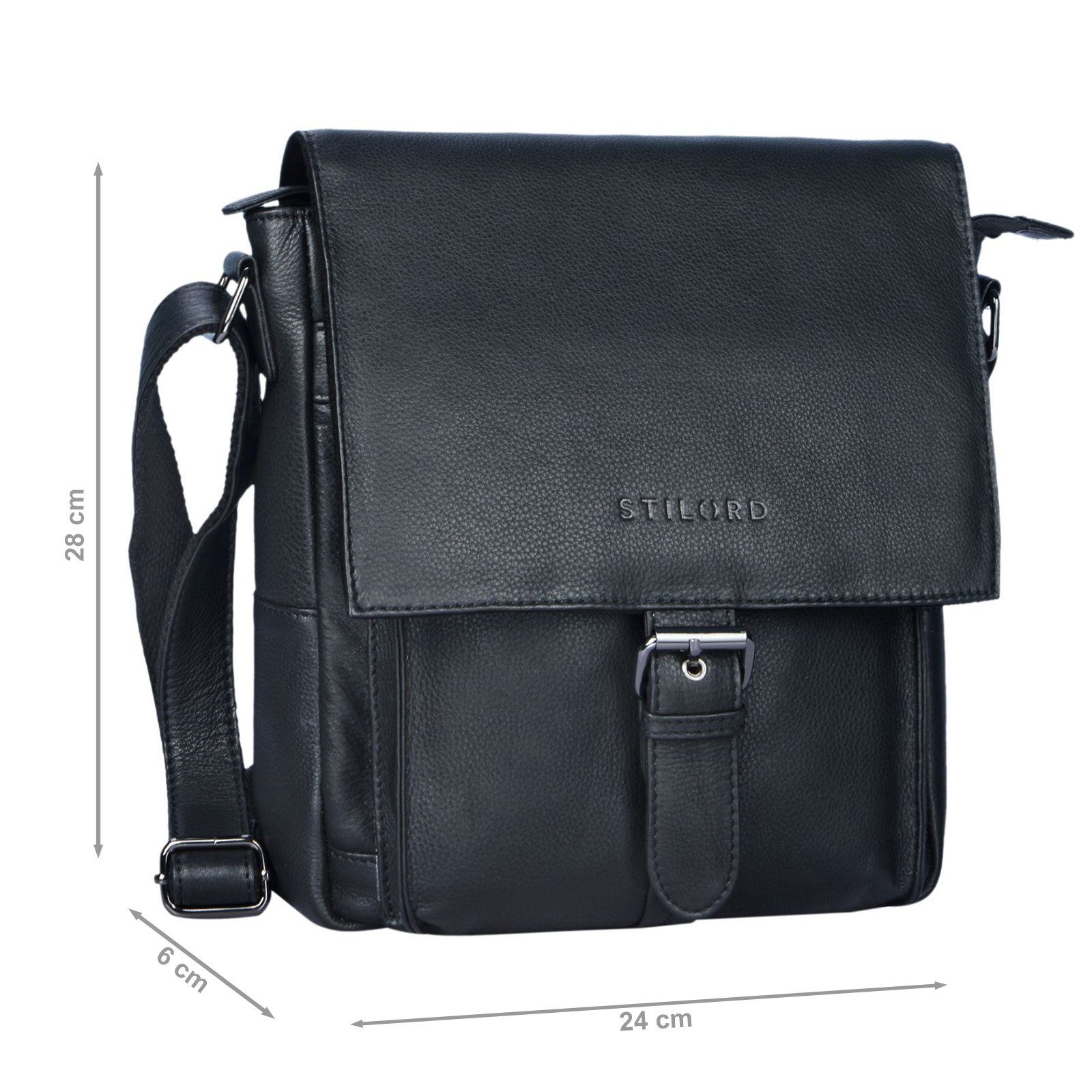 STILORD Schultertasche "Nevio" Herrentasche Leder Umhängetasche – Bild 2 von 5