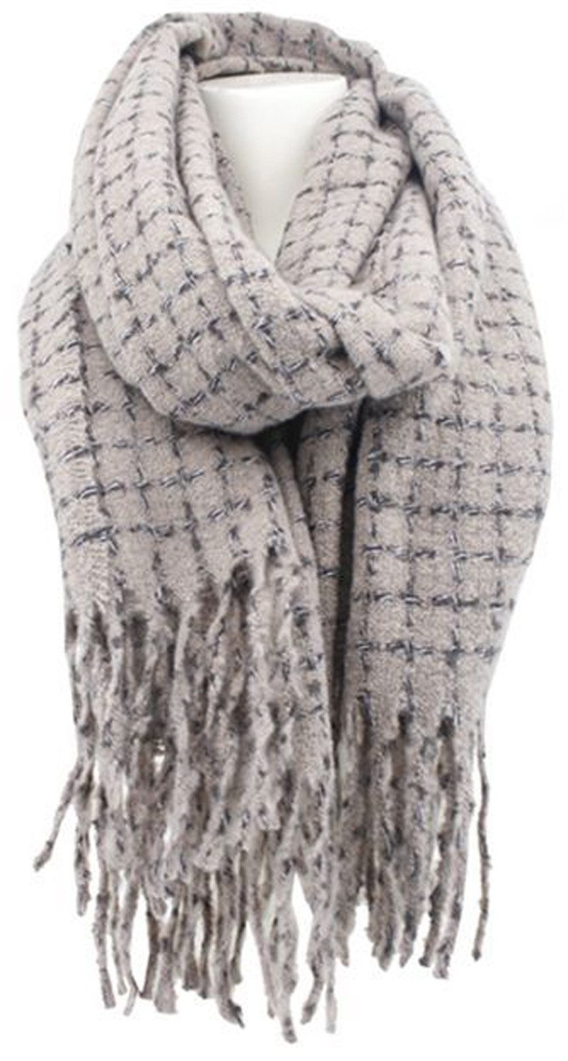 chic4home Schal Winter Weave, (1-St. 1-teilig), Damen Schal ca.65x180cm Karomuster weiches Kaschmir-Gefühl