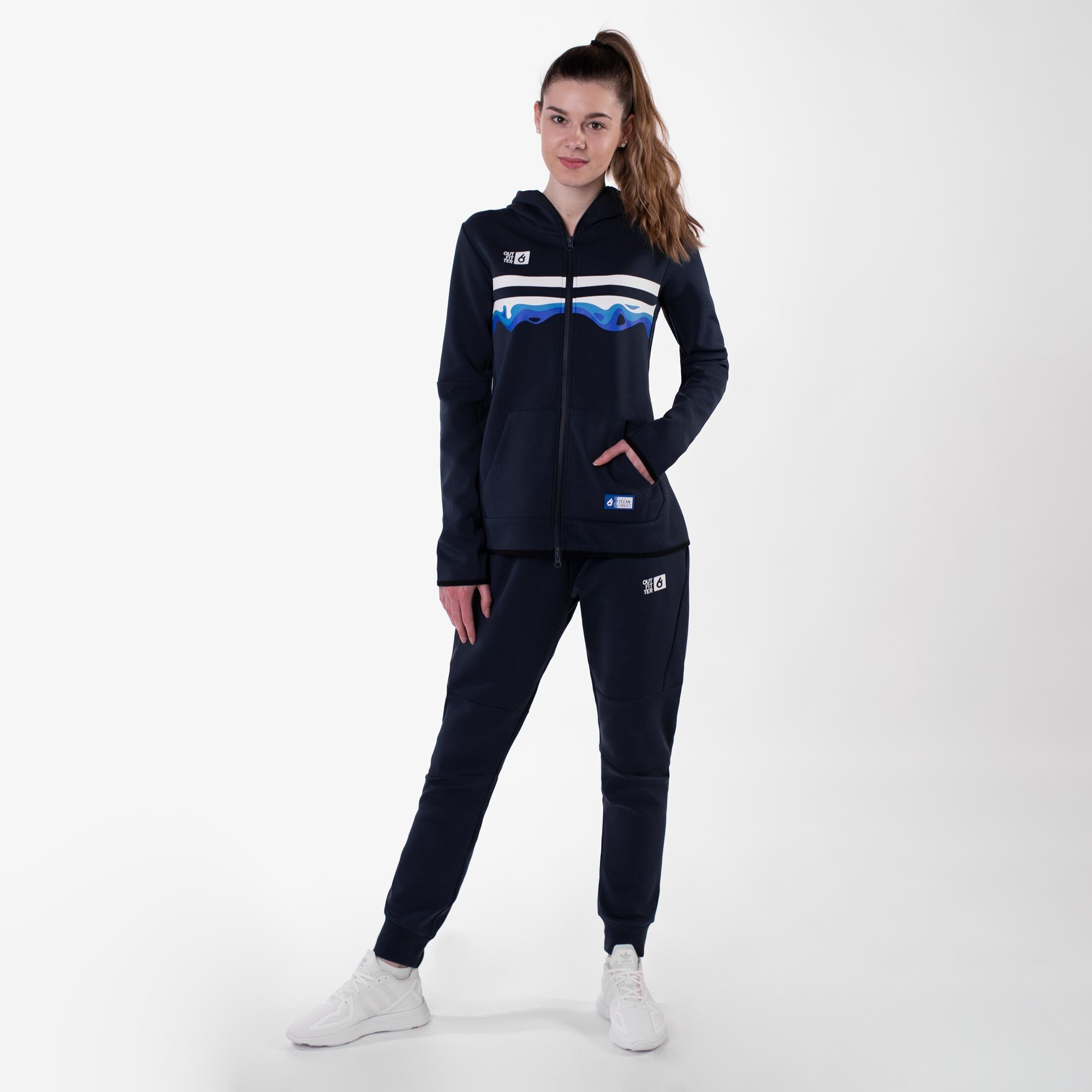 Outfitter Trainingsanzug Ocean Fabrics Jogginganzug Damen dunkelblau