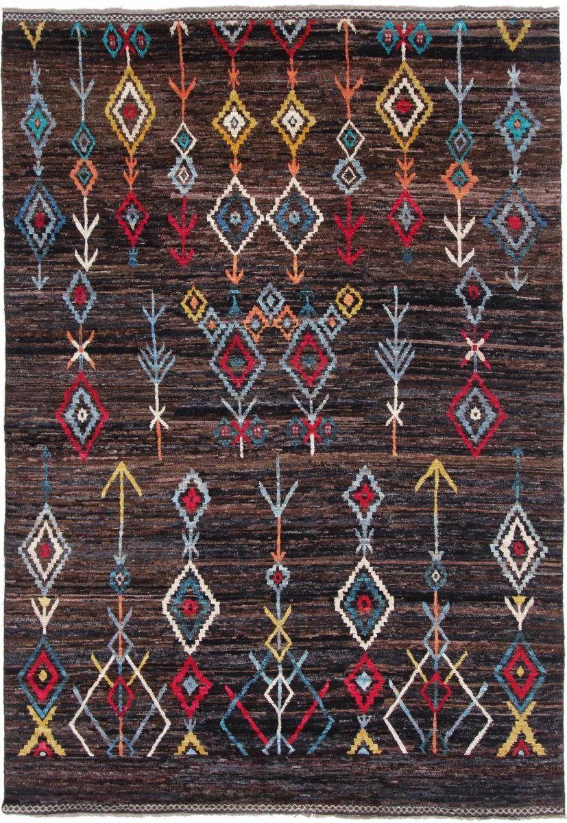 Orientteppich Berber Ghashghai 197x292 Handgeknüpfter Moderner Orientteppich, Nain Trading, rechteckig, Höhe: 10 mm