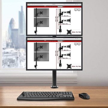 Duronic Monitor-Halterung, (DM15V2 Monitorständer, Doppel-PC-Tischhalterung, Dual Monitorarm)