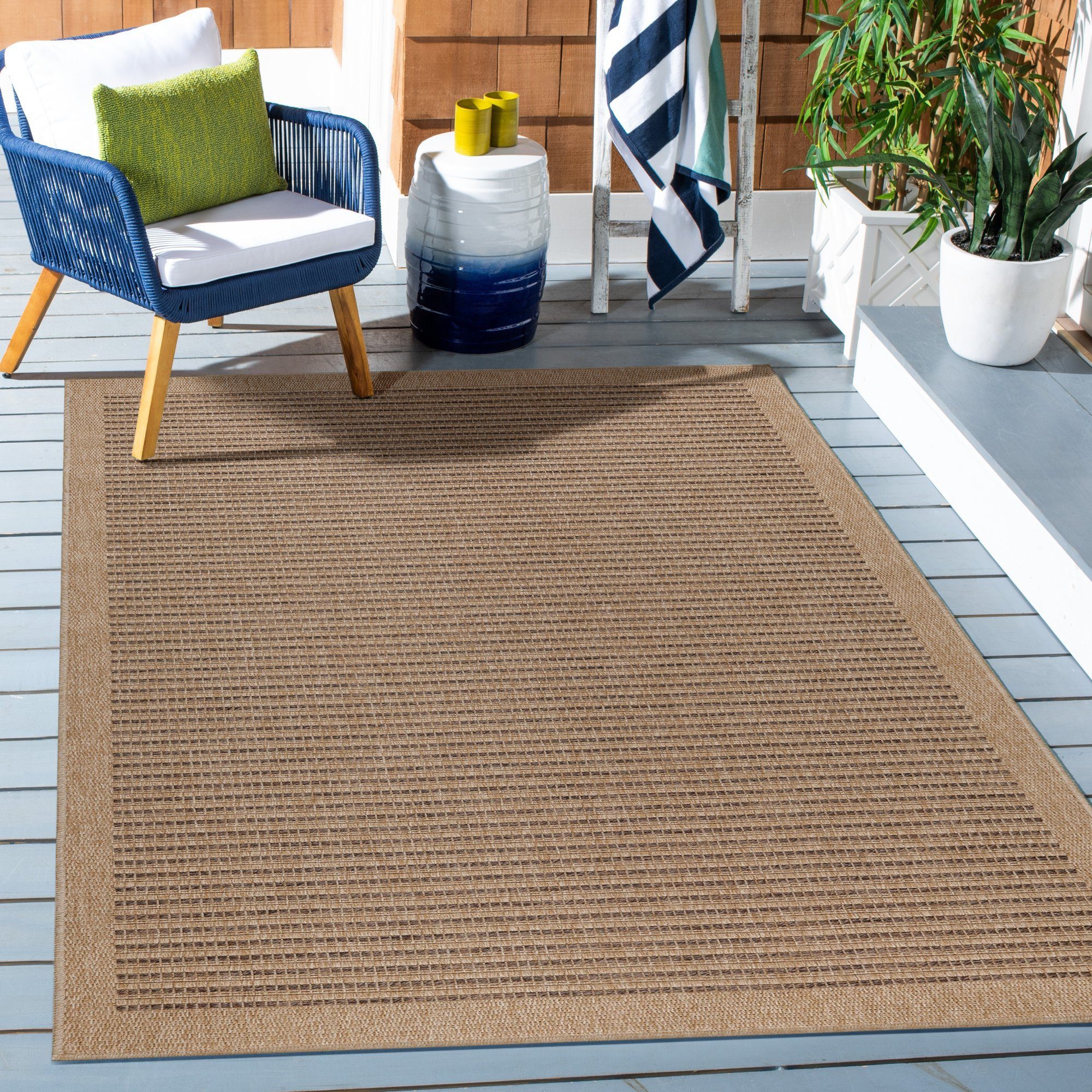 Stilvoll Günstig Outdoorteppich Teppich für den Flur oder Küche Vintage Design, Läufer, Höhe: 5 mm