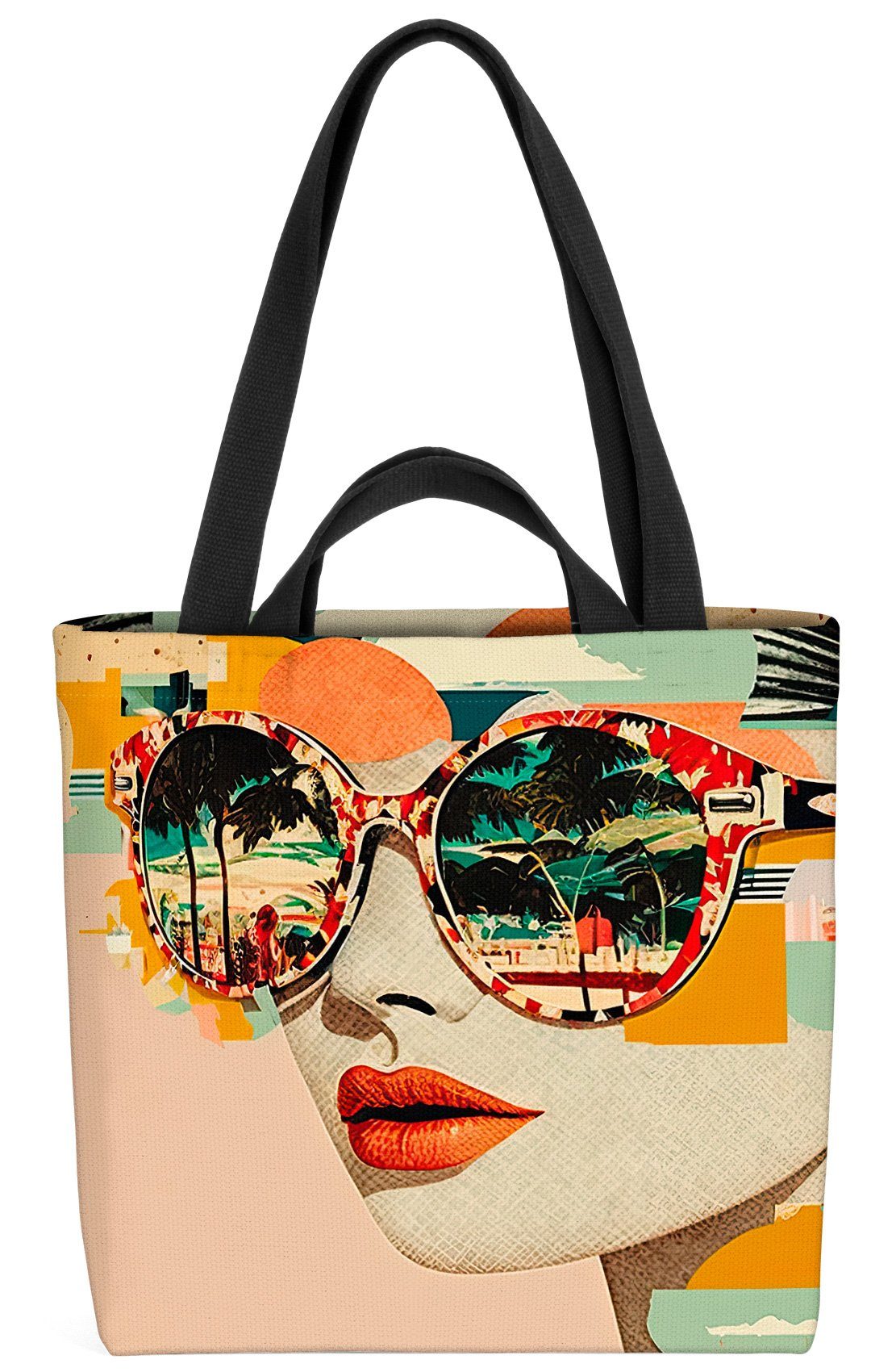 VOID Henkeltasche (1-tlg), Retro Frau Sonnenbrille günstig online kaufen