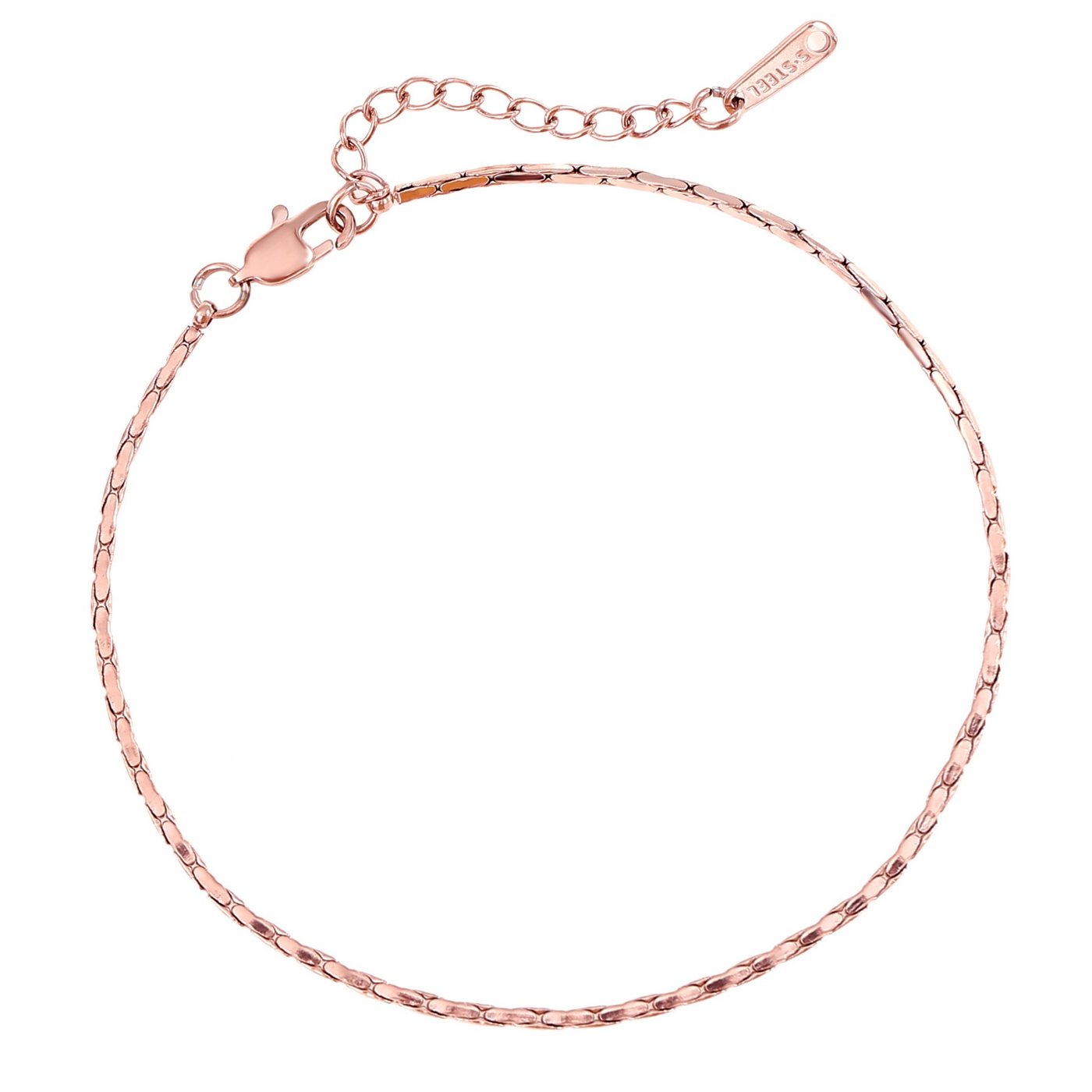 Made by Nami Edelstahlarmband Minimalistisch Damen Filigran, Cuban Link Chain Frauen