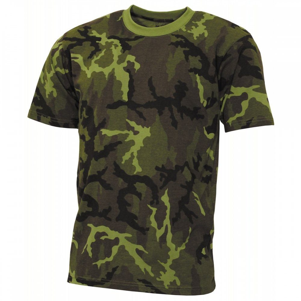 MFH T-Shirt US T-Shirt, Streetstyle, tarn, verstärkter 140-145 Rundhals 95 S CZ M (1-tlg) g/m² 