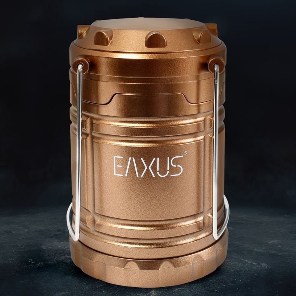 EAXUS Gartenleuchte 30 LED Campinglampe Batteriebetriebene Lampe für In- und Outdoor, LED fest integriert, Ausziehbar