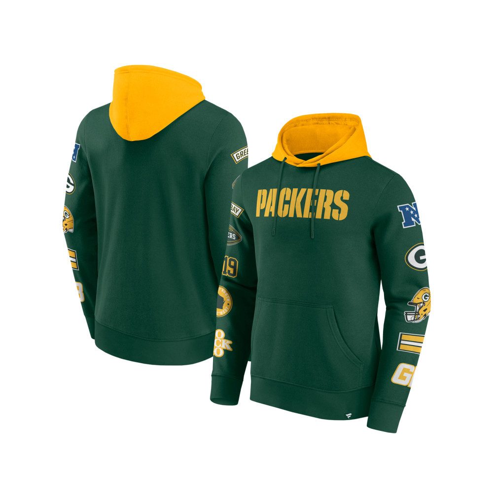 Green Bay Packers Hoodie Green Bay Packers Patched Out Fleece Hoodie