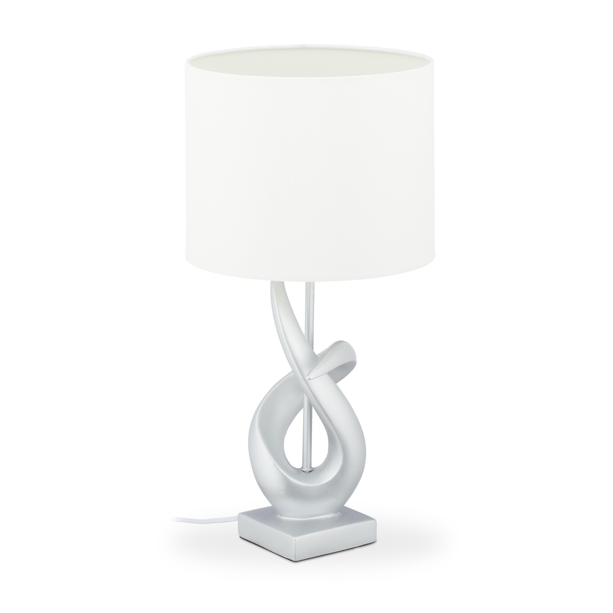 relaxdays Schreibtischlampe Tischlampe modern silber günstig online kaufen