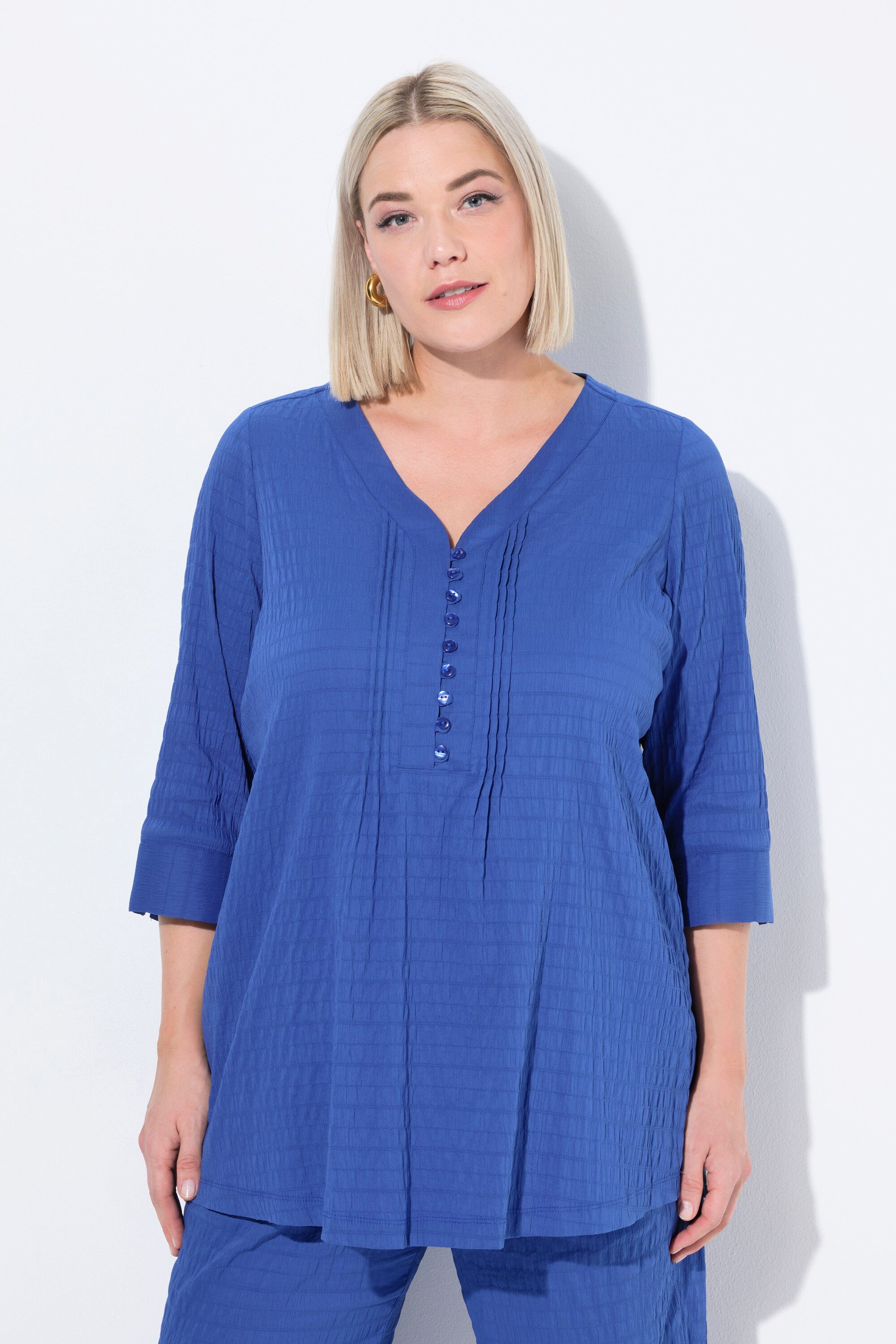Ulla Popken Tunika Bubble-Tunika Biesen Herzausschnitt günstig online kaufen
