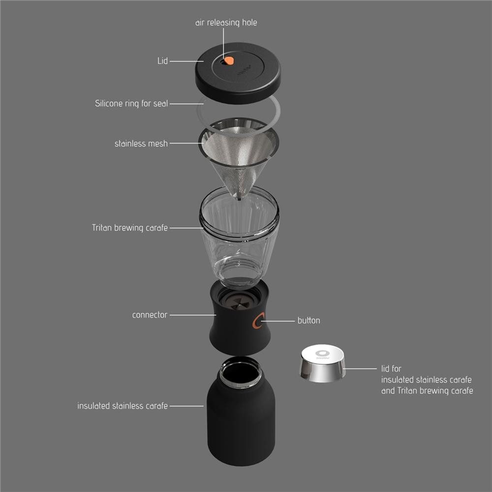 ASOBU Kaffeebereiter, zum Mitnehmen geeignet