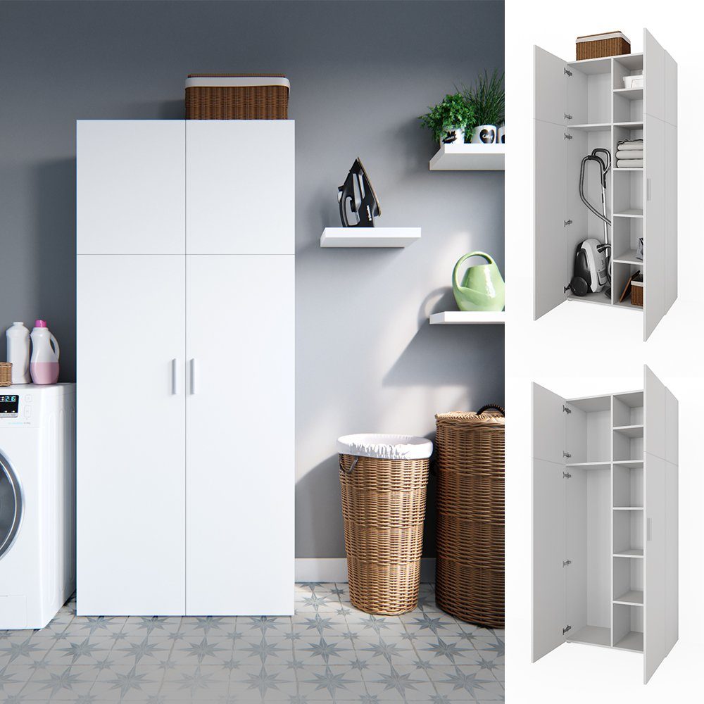 Vicco Aktenschrank Ingo, Weiß/Anthrazit, 80 x günstig online kaufen