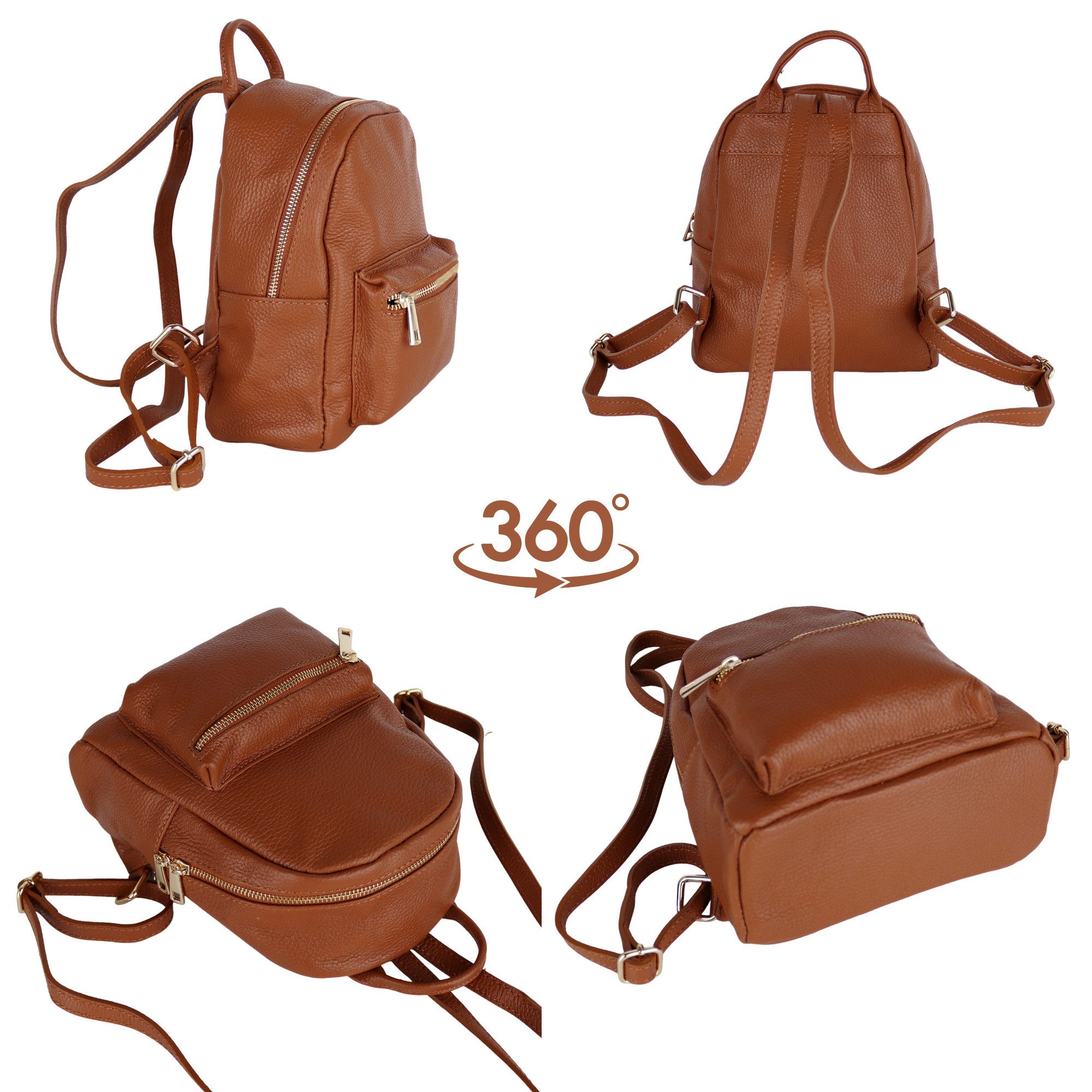 MIRROSI Minirucksack Damen Rucksack,Echtleder, Hergestellt in günstig online kaufen