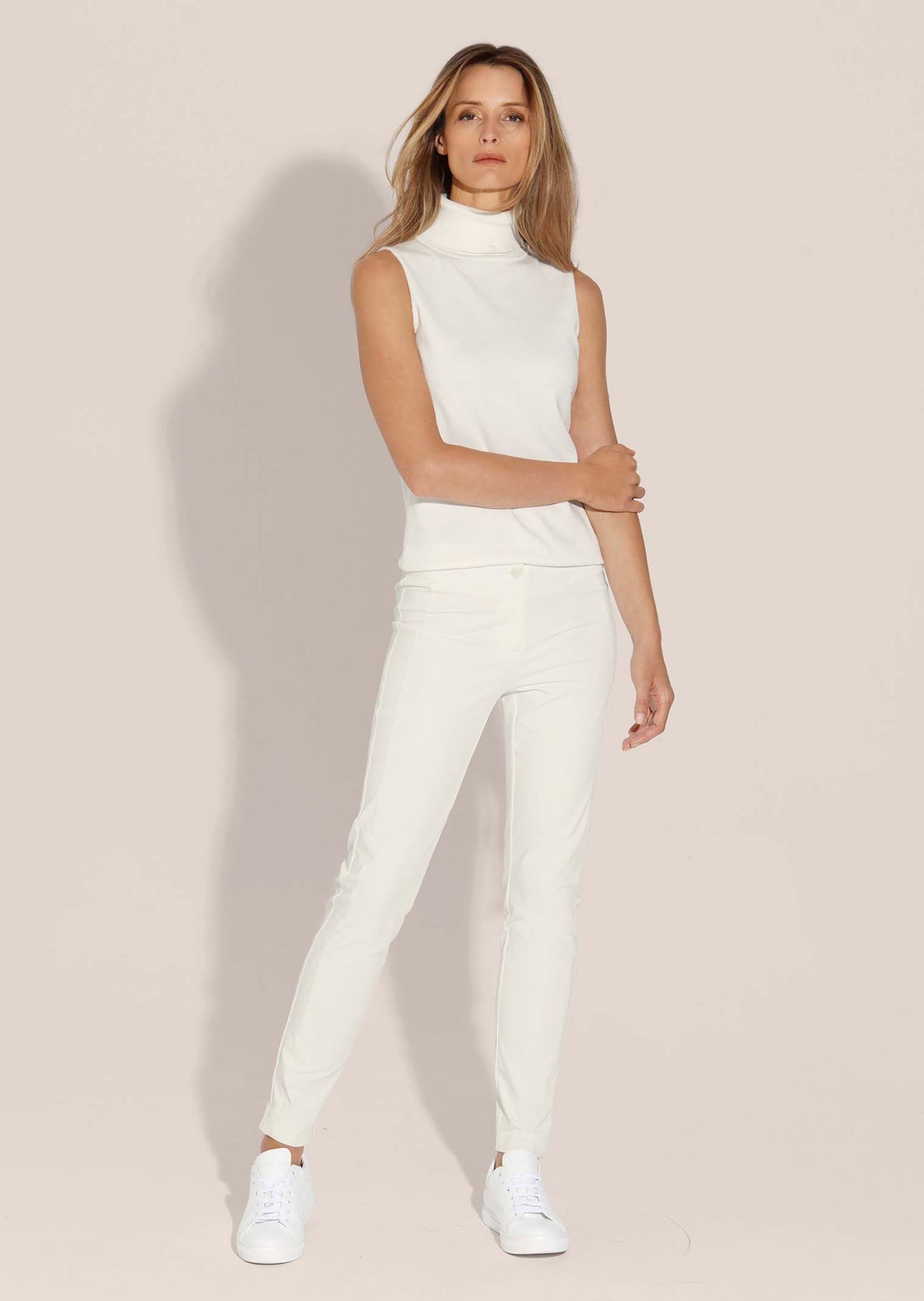 Stoffhose Schlanke Stretch-Hose mit Vichy-Karo