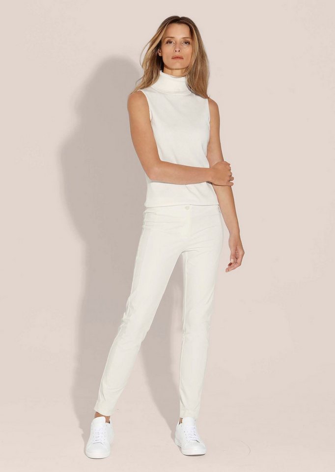 MADELEINE Stoffhose Schlanke Stretch-Hose mit Vichy-Karo Stoffhose in Knöchellänge und ohne Taschen