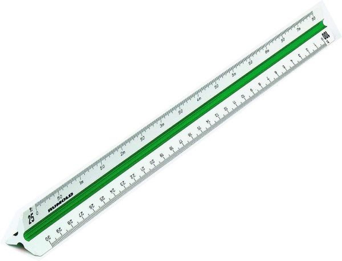 Rumold Zeichenlineal Dreikantmaßstab 30cm 150 vermessung 6 weiß