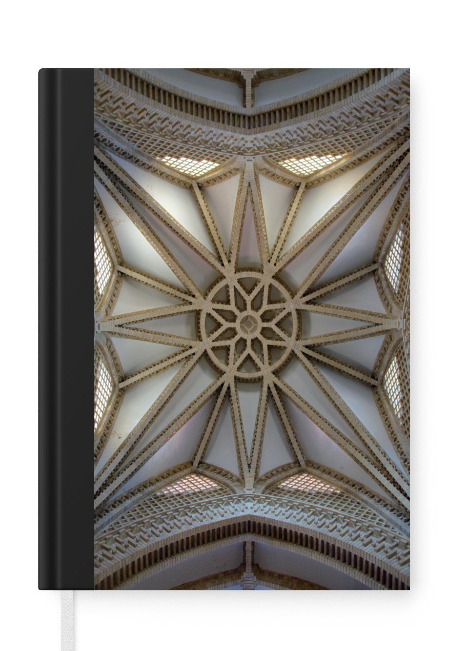 MuchoWow Notizbuch Decke einer Kapelle im Art-déco-Stil, Journal, Merkzettel, Tagebuch, Notizheft, A5, 98 Seiten, Haushaltsbuch