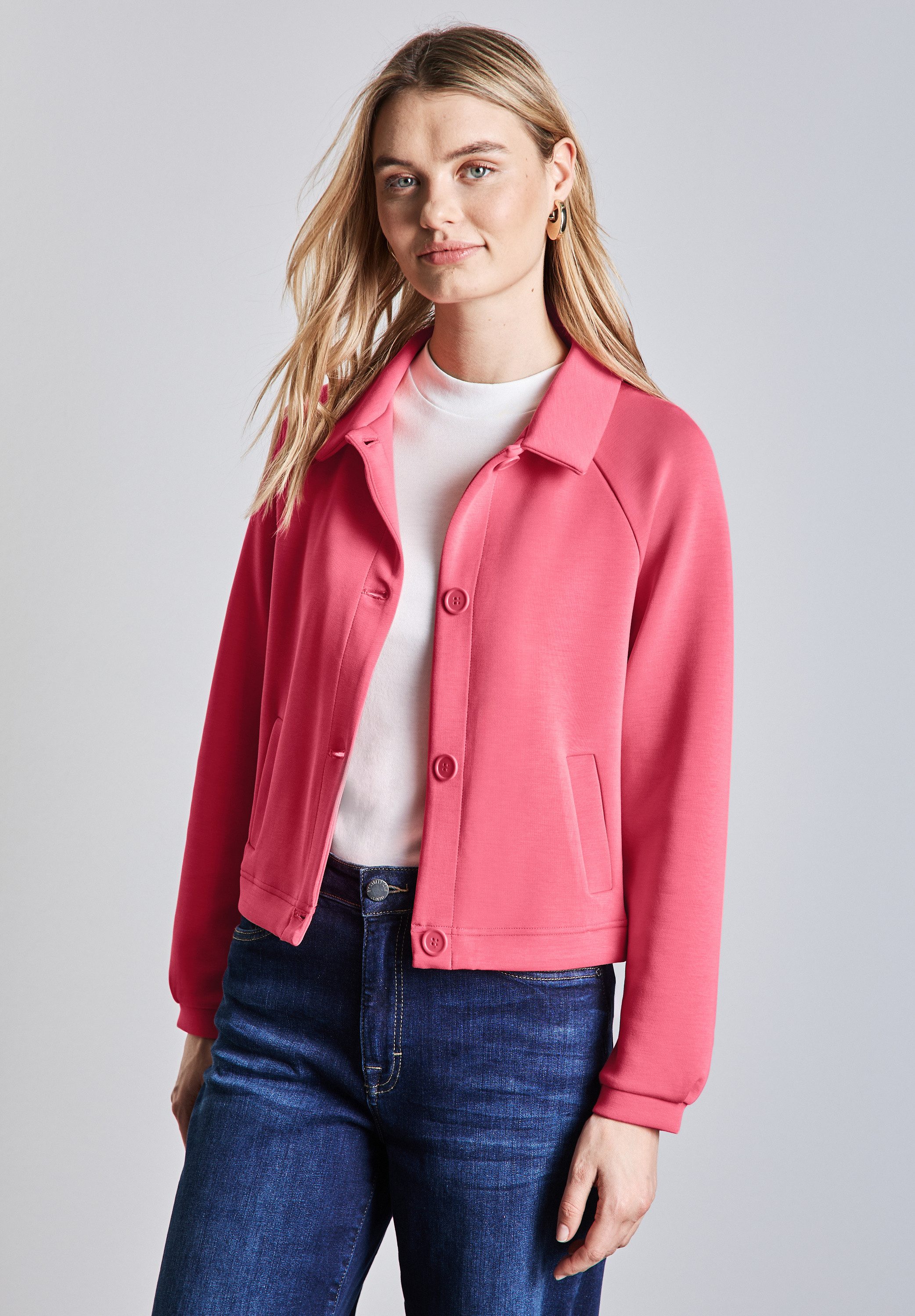STREET ONE Sweatjacke im Silk-Look günstig online kaufen