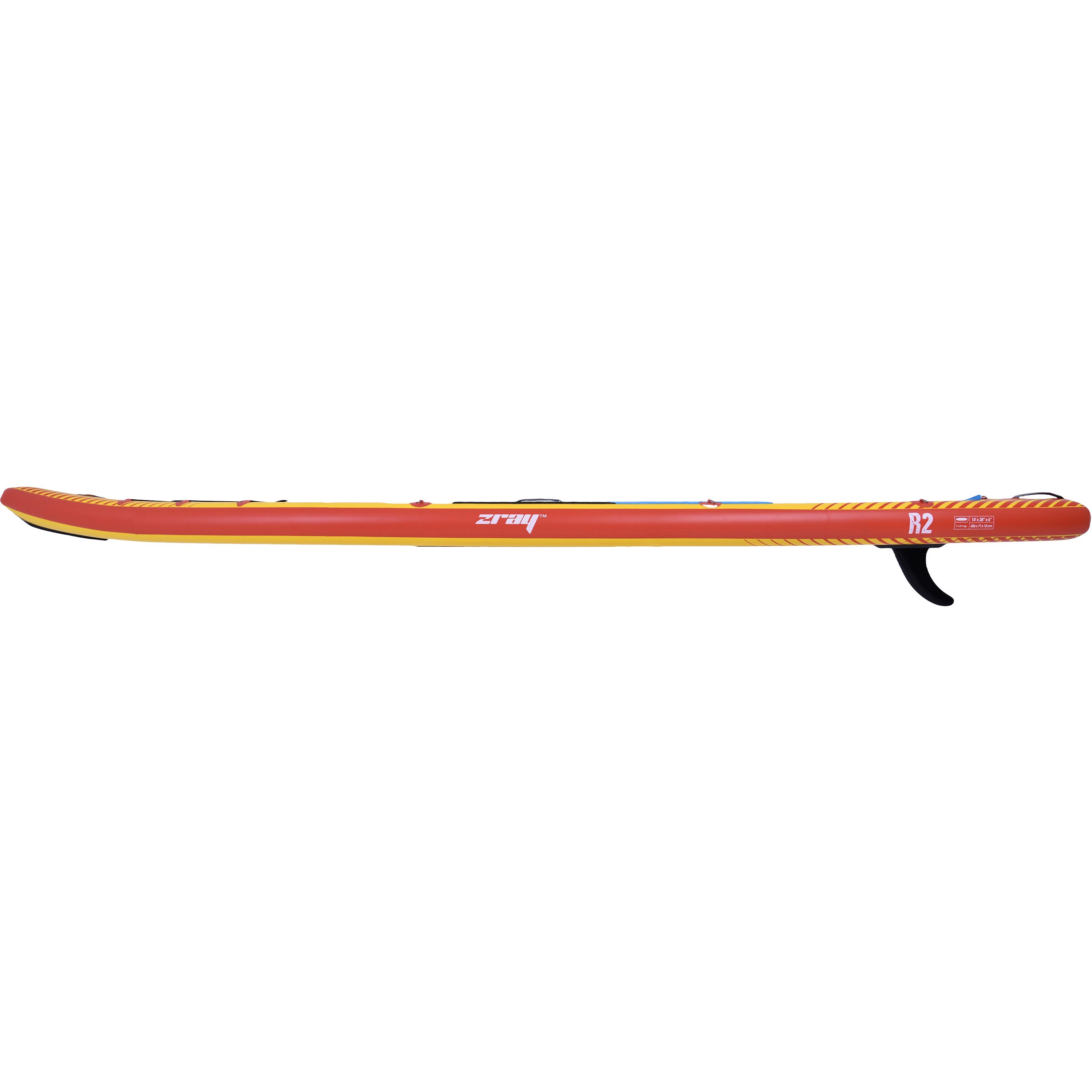 zray Inflatable SUP-Board R2 Rapid Pro Racing Stand up Paddle Komplettset 426x71x15 cm gelb, Racing, (Starkes Racing-SUP für Anfänger und Fortgeschrittene, 6 tlg., Stand Up Paddling Board Komplettset), für alle Gewässer geeignet