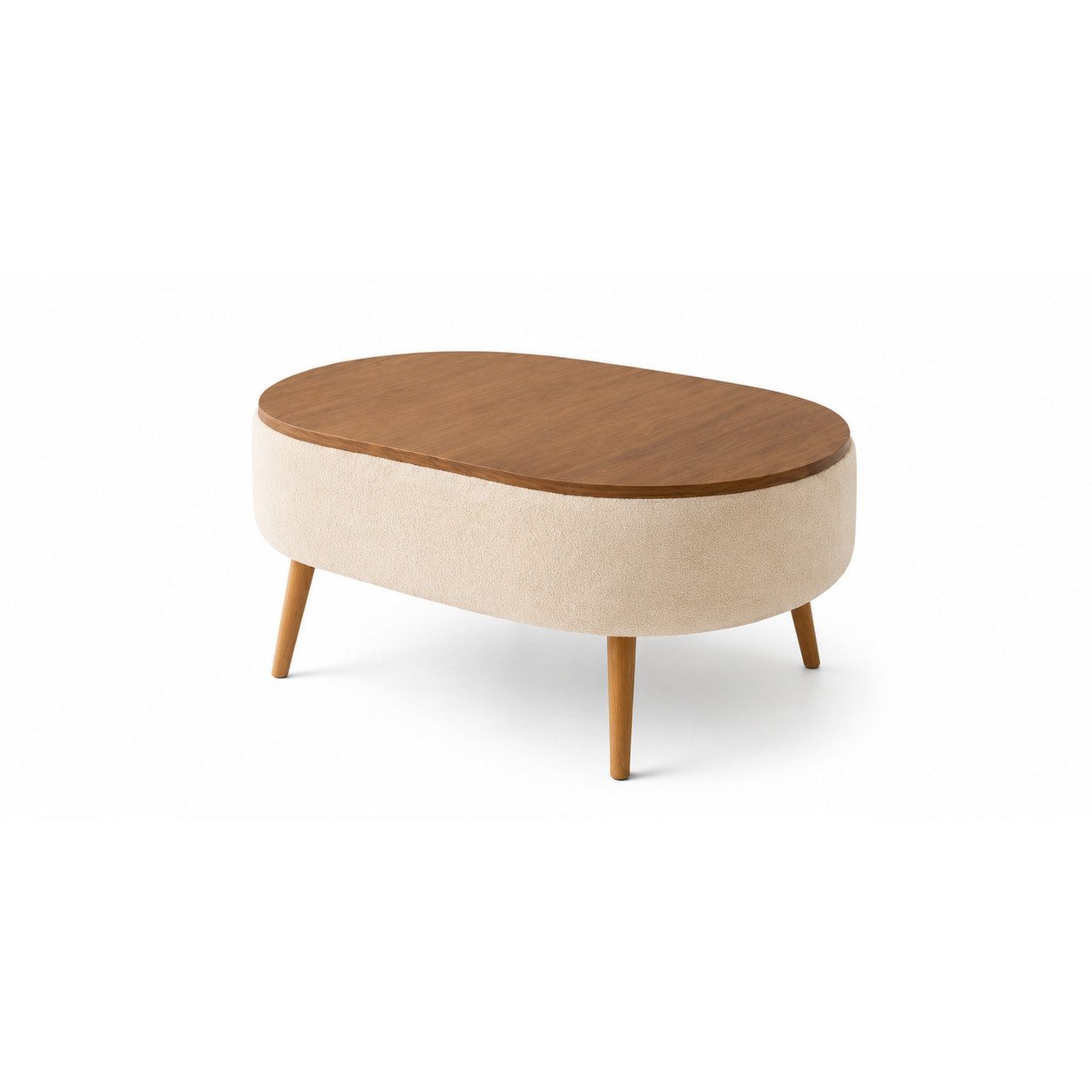 Skye Decor Couchtisch Snug Japandi (1-St), Teddy-Optik mit Stauraum