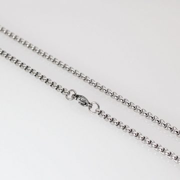 ELLAWIL Kreuzkette Edelstahlkette Kette mit Kreuz Anhänger Halskette Kreuzschmuck (Kettenlänge 54 cm, Edelstahl), inklusive Geschenkschachtel