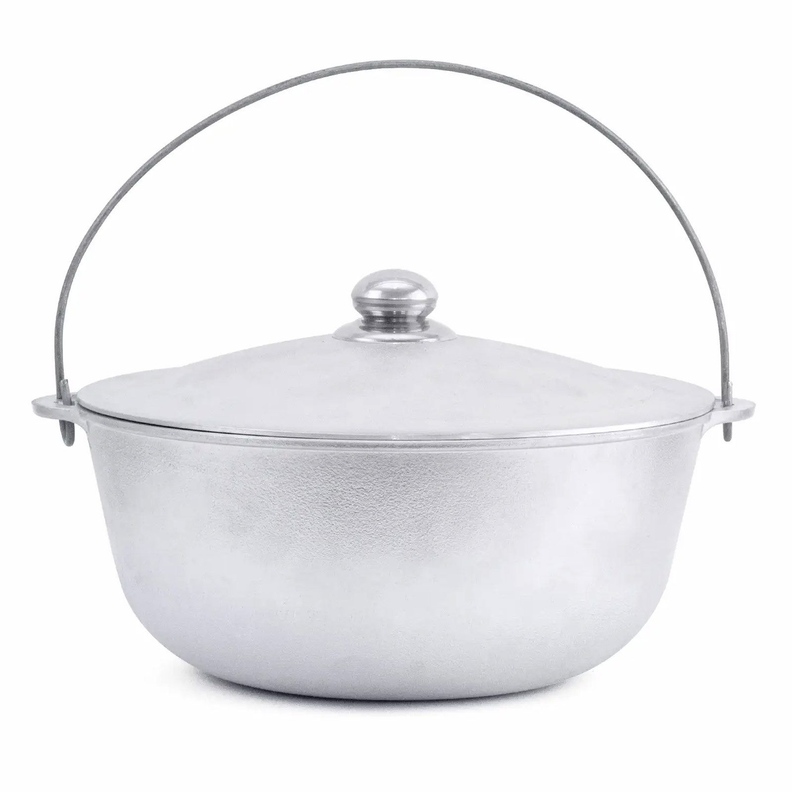 BIG-PAN Schmortopf 8L Kasan Aluminium aus Aluguss mit Bügel Deckel, Aluminium