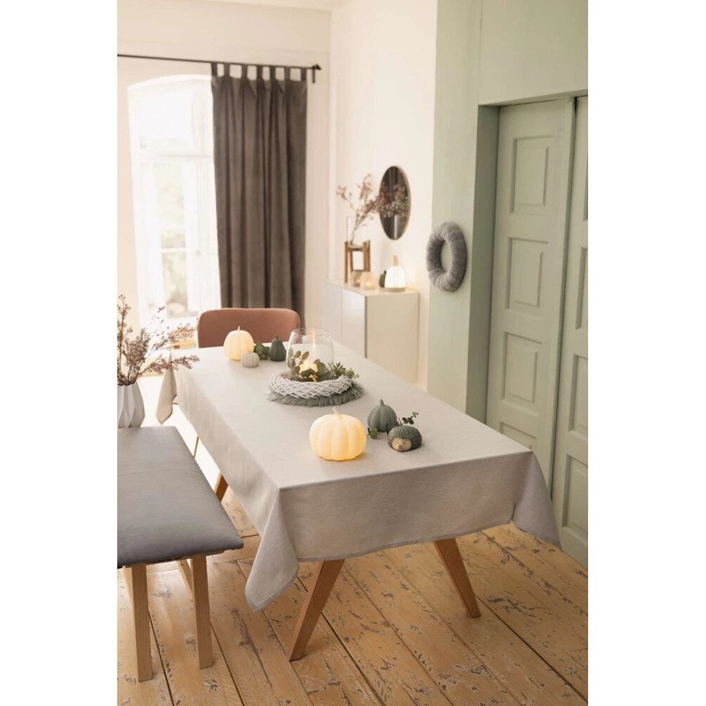 Home-trends24.de LED Dekofigur LED Kürbis Weiß Herbstdeko Halloween Porzellan Figur 2er Set, LED fest integriert