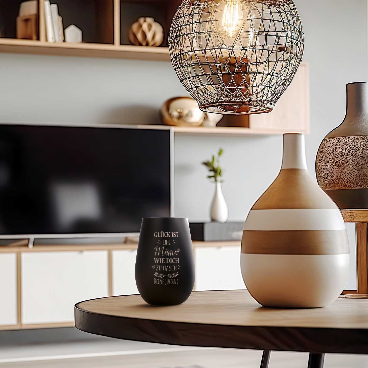 GRAVURZEILE Windlicht aus Glas mit Gravur - Glück ist eine Mama wie Dich zu günstig online kaufen