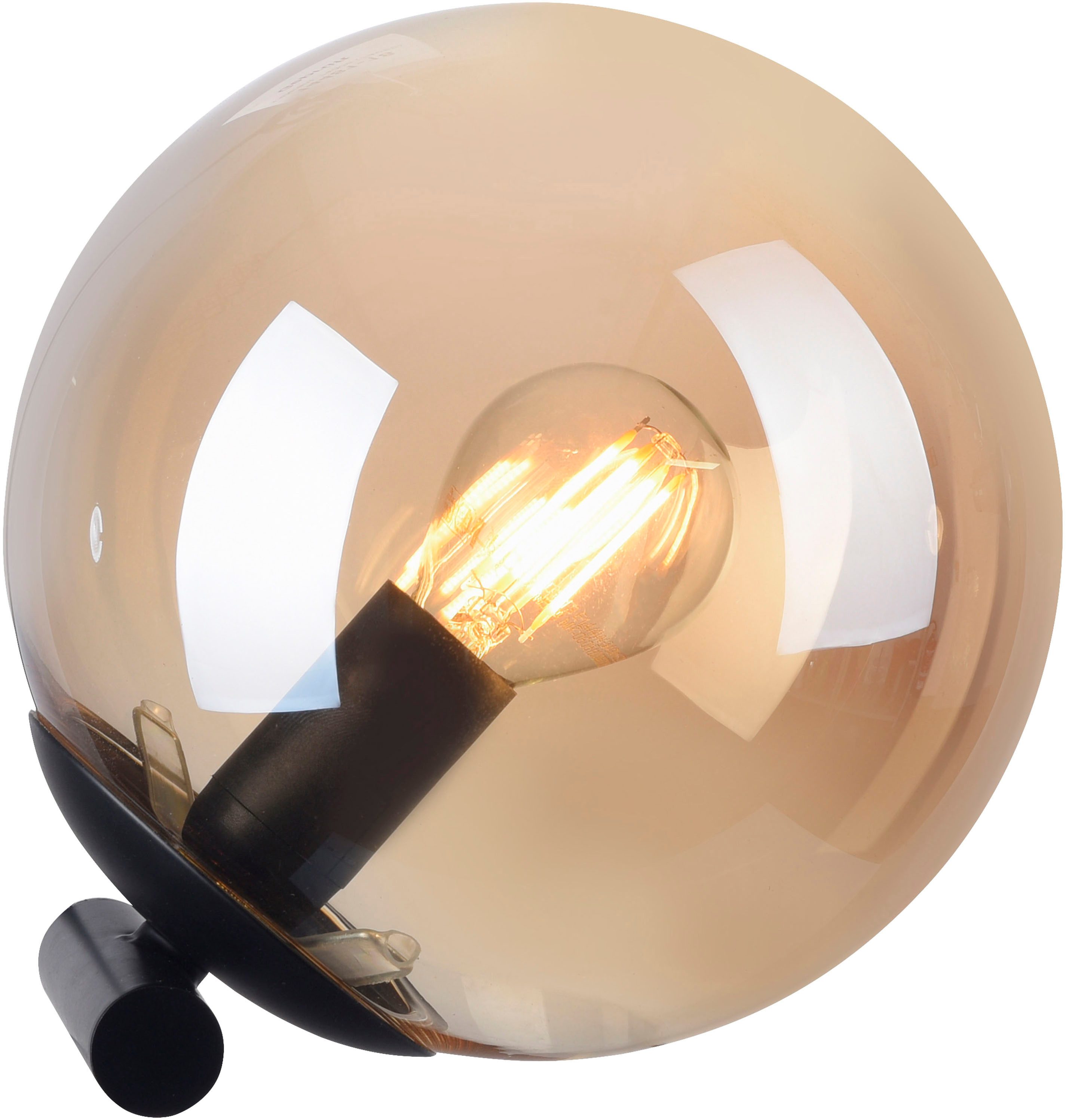 OTTO home Tischleuchte Nellin, ohne Leuchtmittel, Tischleuchte mit großer Glaskugel, amberfarben oder opal matt weiß. Reduzierter Preis € 28,27. Unverbindliche Preisempfehlung € 42,95