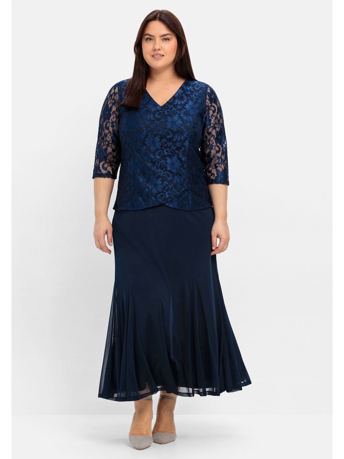 Sheego Abendkleid Große Größen mit floraler günstig online kaufen