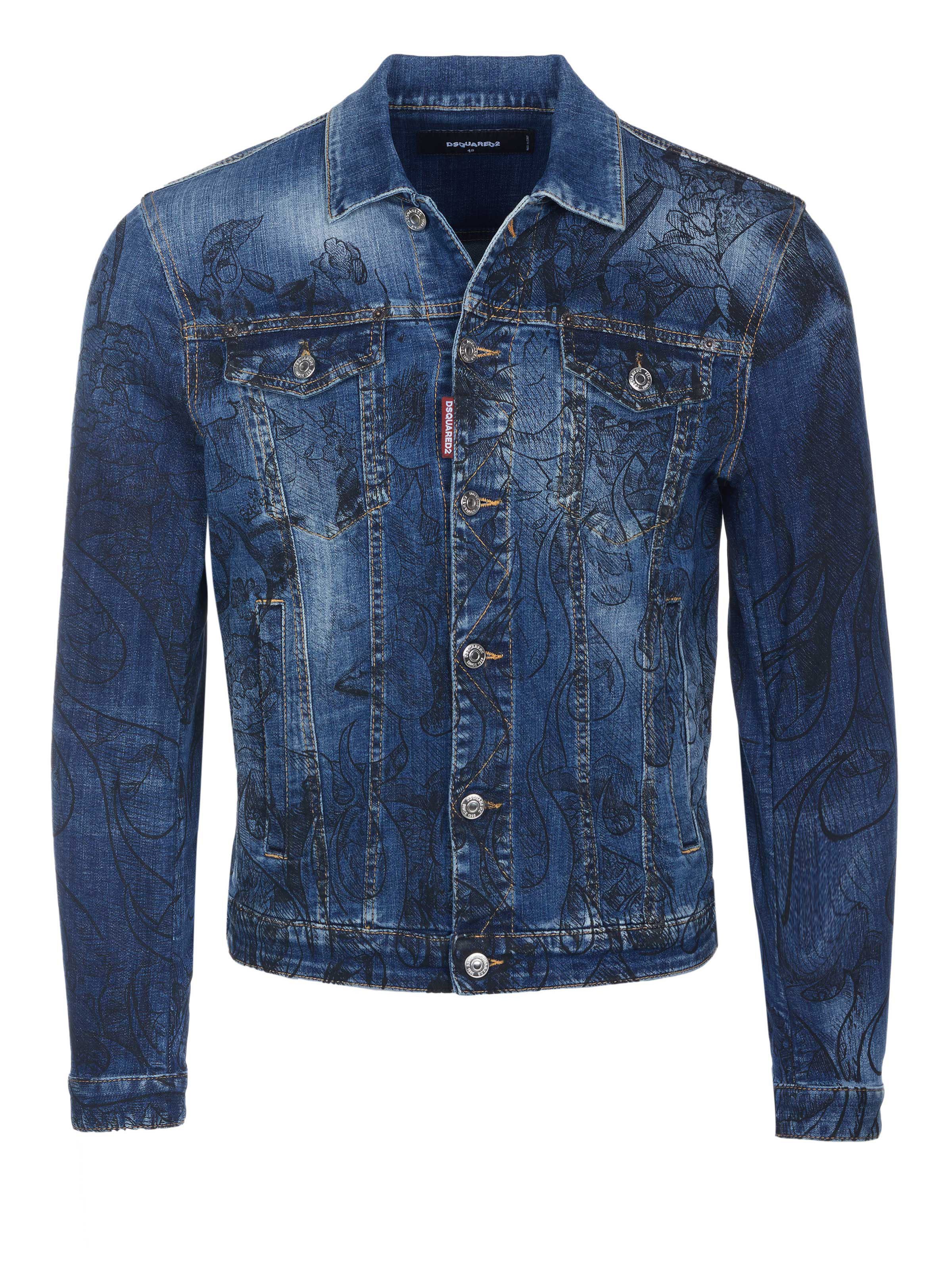 Jeansjacke Dsquared2 Jacke Dan blau
