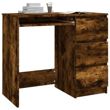 vidaXL Schreibtisch Schreibtisch Räuchereiche 90x45x76 cm Holzwerkstoff