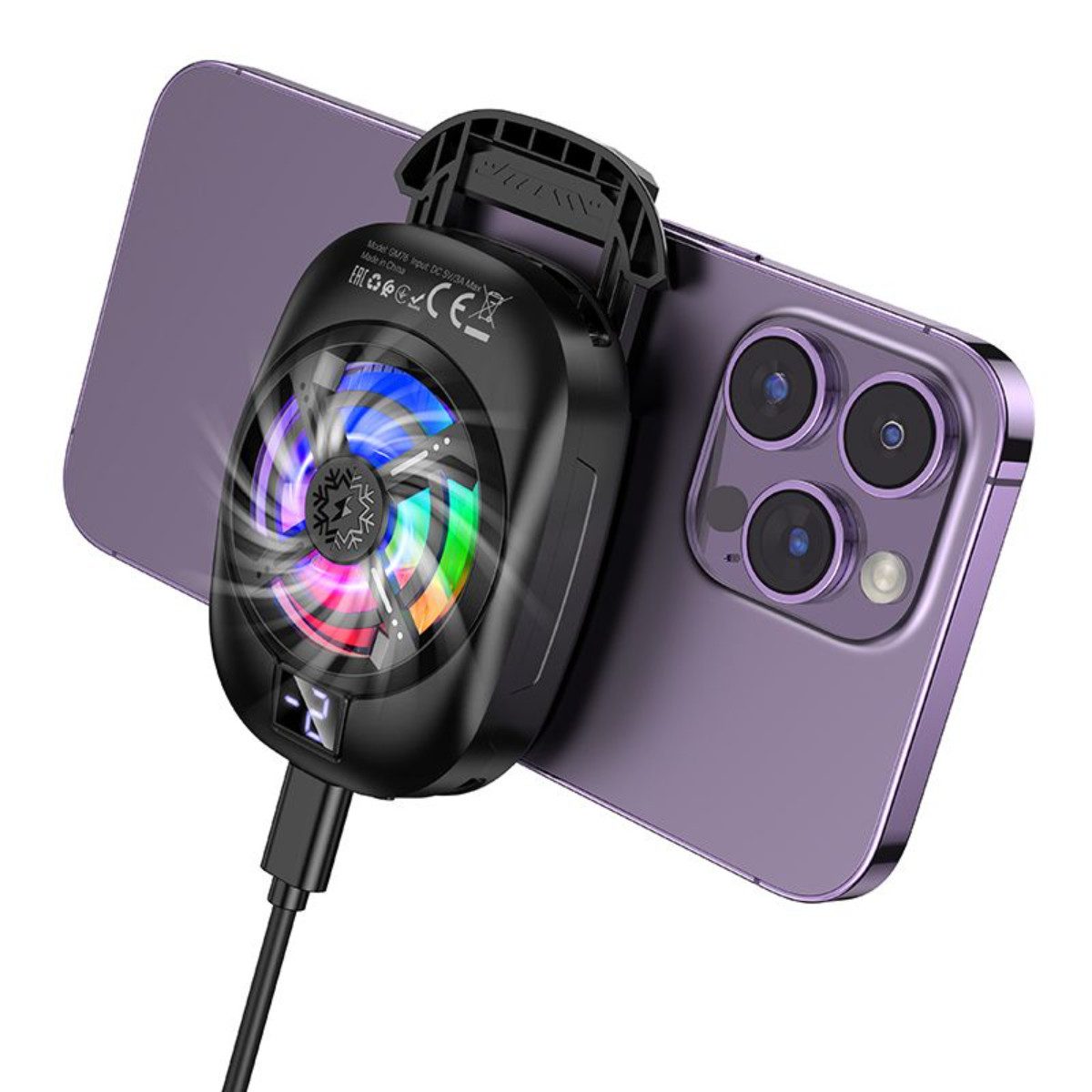 hoco. Heizkörper GM76, Leiser Smartphone Kühler mit 3 Stufen und Stativgewinde