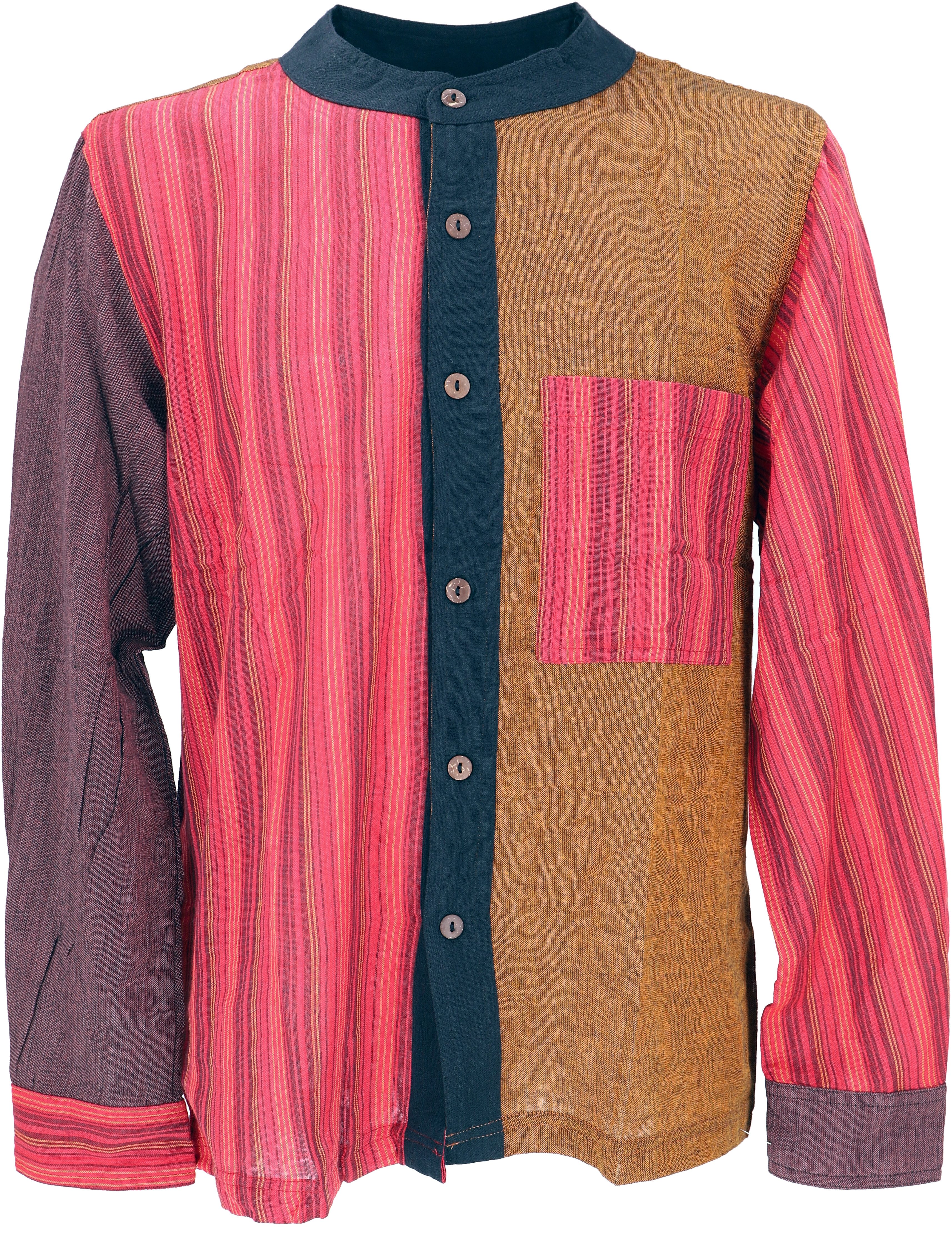 Guru-Shop Hemd & Shirt Nepal Ethno Patchworkhemd, Freizeit Hemd -.. Hippie, günstig online kaufen