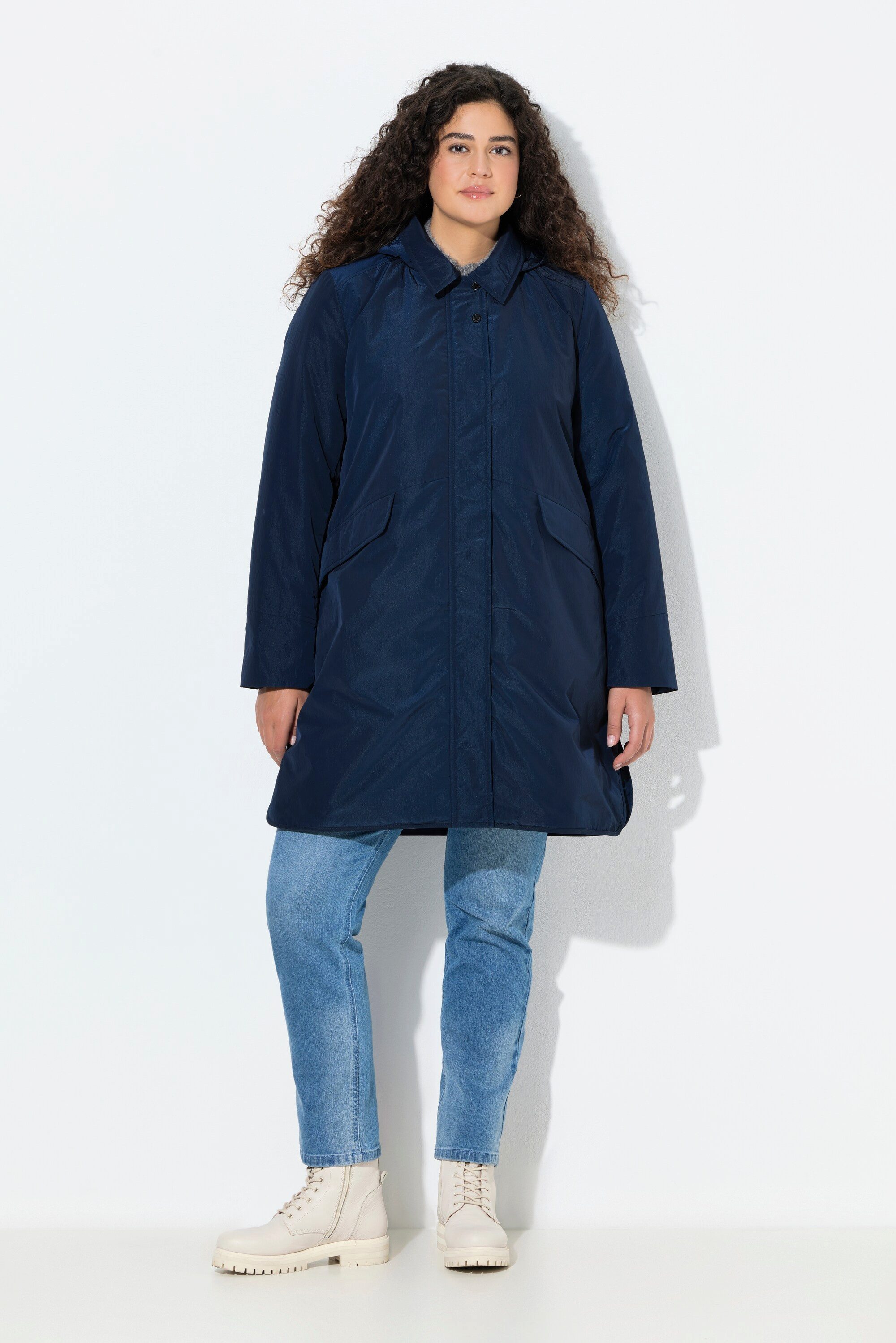 Ulla Popken Outdoorjacke HYPRAR Funktionsparka wasserabweisend Kapuze günstig online kaufen