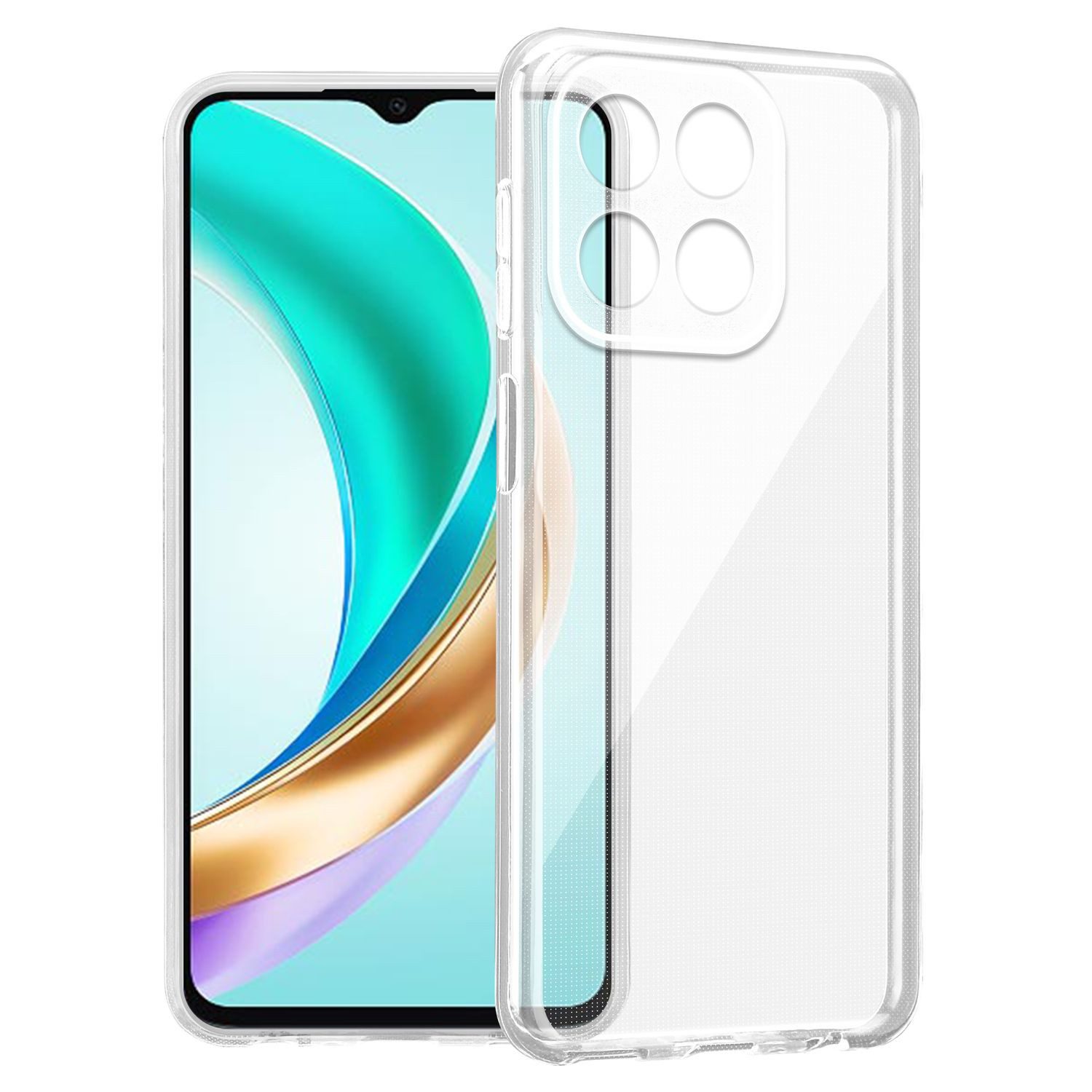 Cadorabo Handyhülle für Honor X6b Hülle Honor X6b, Hülle TPU Silikon Handy Schutzhülle Slim Transparent Case Cover