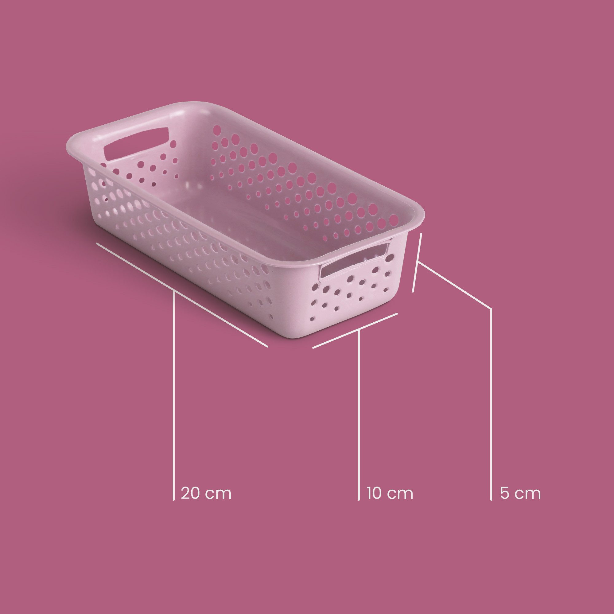 Pro Home Aufbewahrungskorb Modularer Kunststoffkorb Kunststoff Box (4 St), Aufbewahrungsbox mit Griffen - BPA-Frei - Organizer Körbchen Bad Küche – Bild 2 von 5