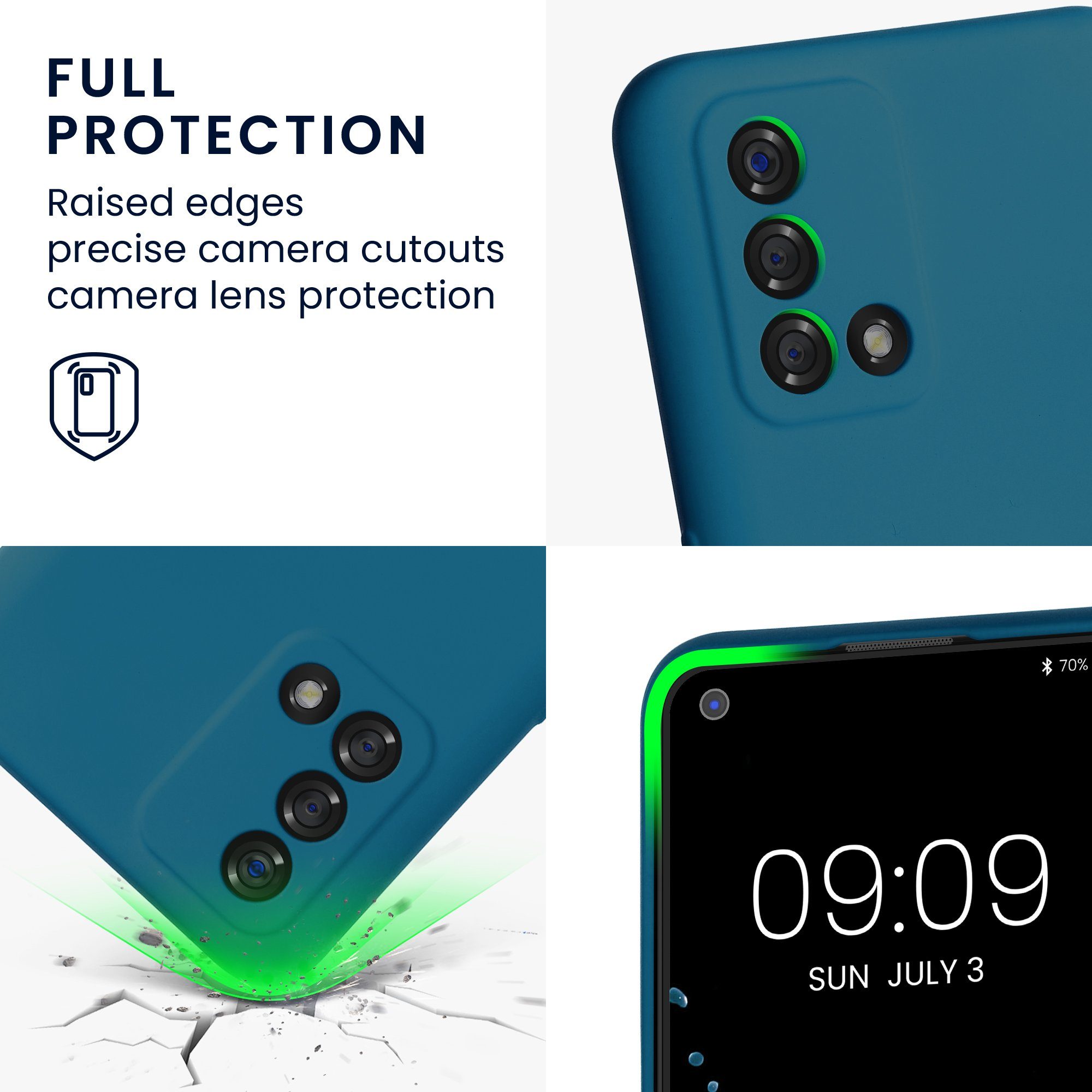 kwmobile Handyhülle Slim Case für Oppo A74, Hülle Silikon Handy - Handyhülle gummiert