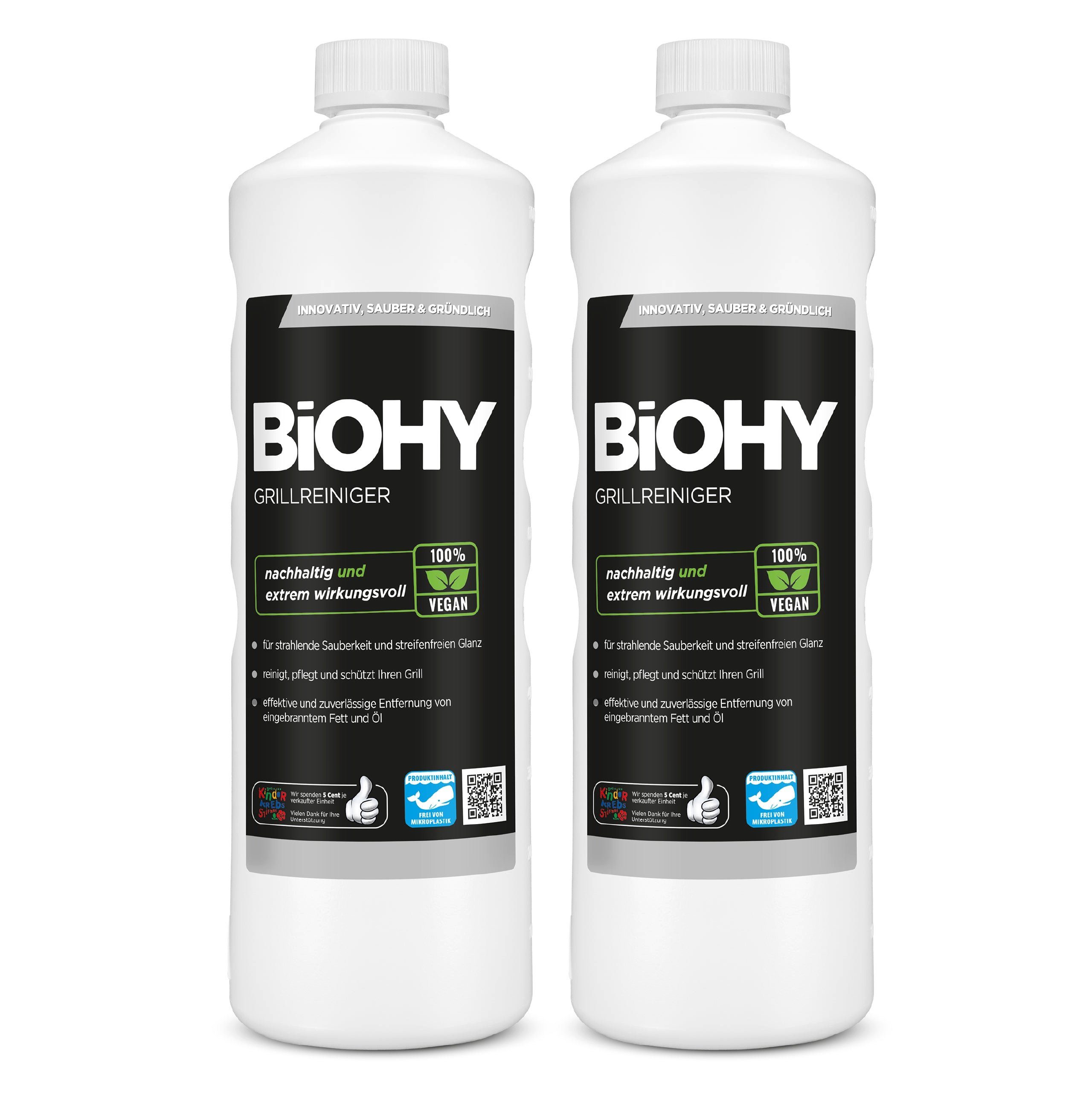 BiOHY Grillreiniger 2er Pack (2 x 1 Liter Flasche) Allzweckreiniger (2-St)