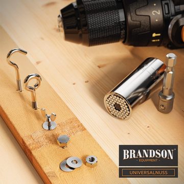 Brandson Steckschlüssel Universal Schlüssel, Multifunktions Nuss Bit Adapter, Universalnuss 7-19mm + Adapter