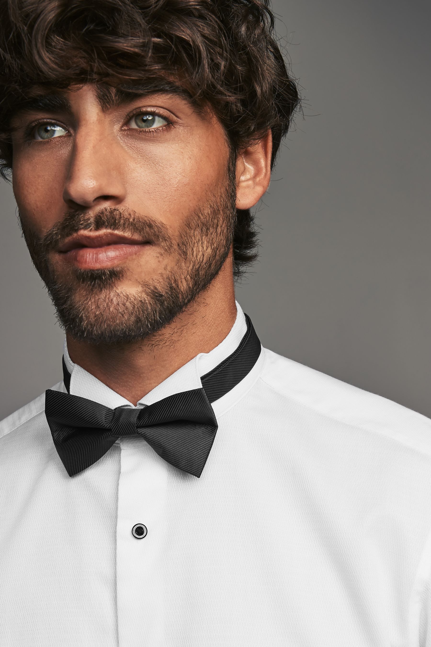 Next Langarmhemd Slim Fit Langarhemd mit Fliege im Set (2-tlg)