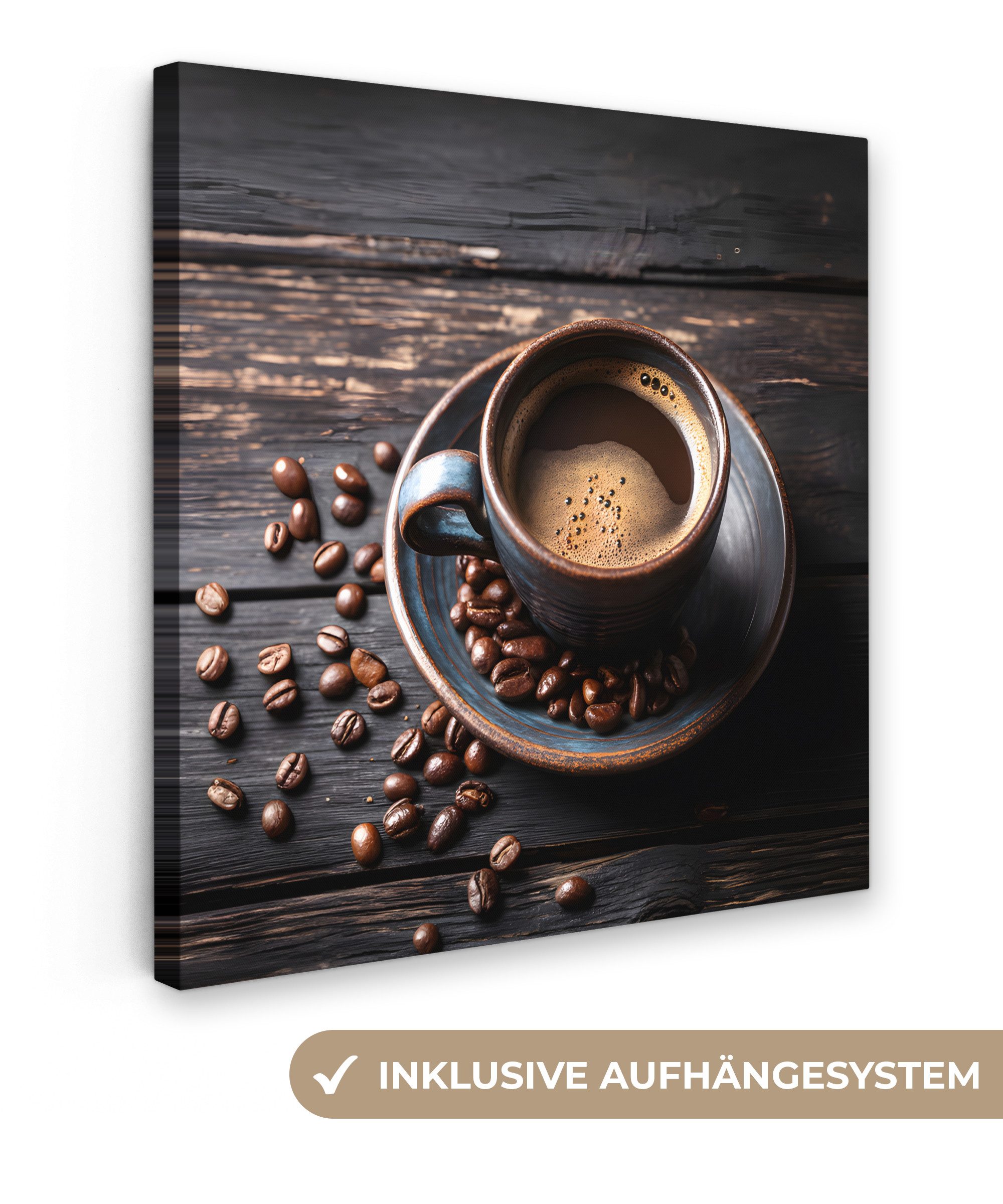 OneMillionCanvasses® Leinwandbild Tasse - Kaffee - günstig online kaufen