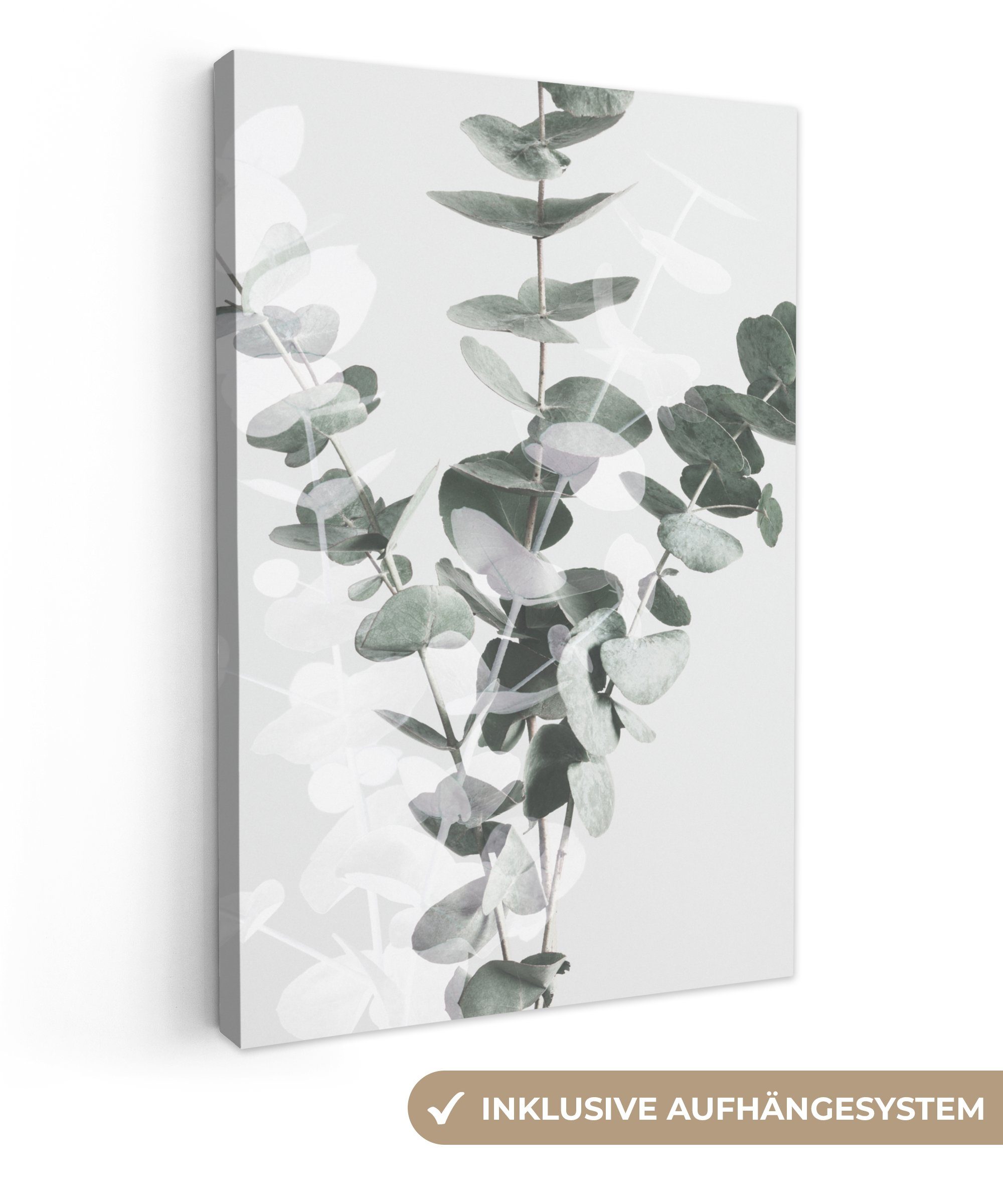 OneMillionCanvasses® Leinwandbild Pflanzen - Grün - Natur - Blätter, Fotodr günstig online kaufen