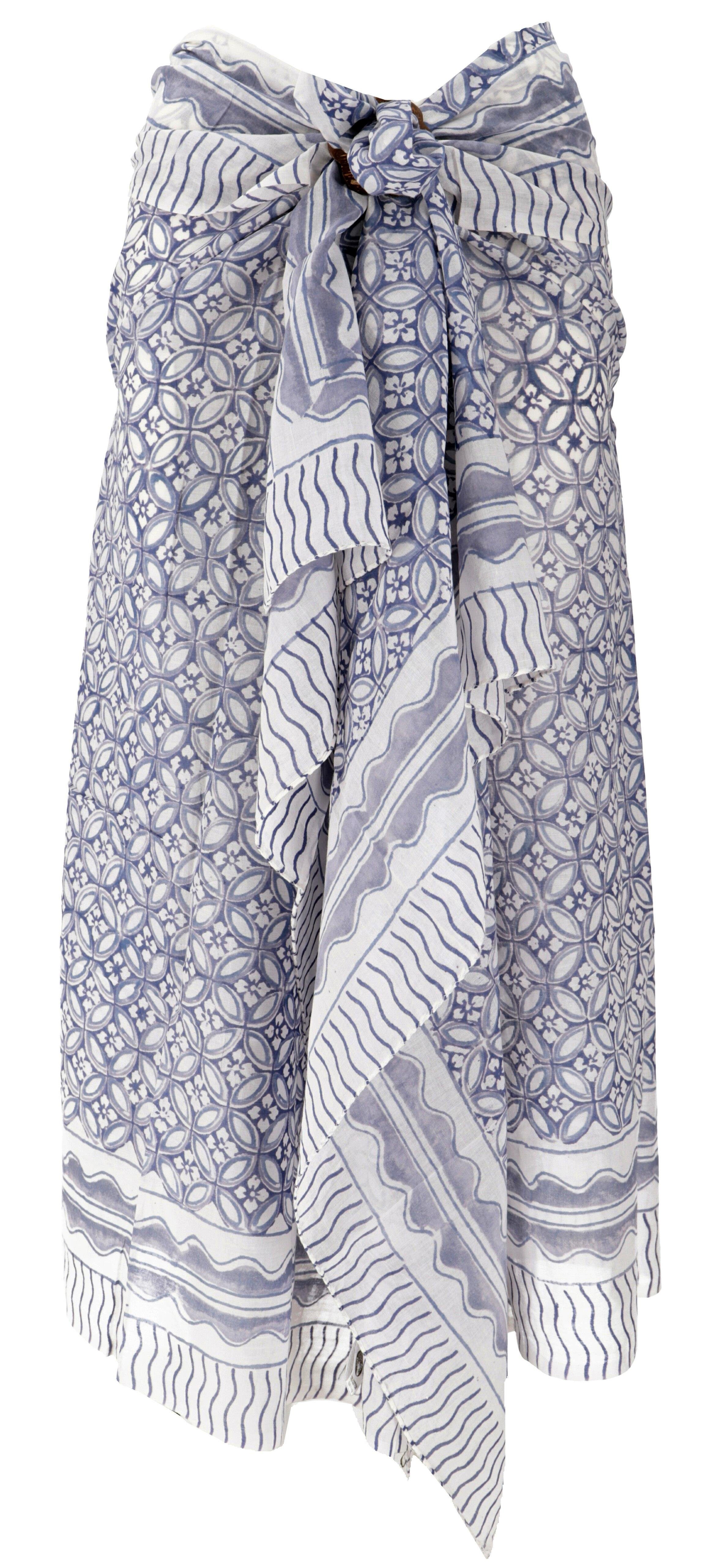 Guru-Shop Sarong Leichter Pareo Schal, Sarong, handbedrucktes.. – Bild 4 von 5