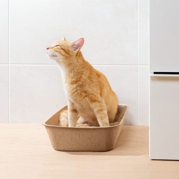 Navaris Katzentoilette Katzentoilette Katzenklo ohne Deckel - 5x Katzen Toilette Box Schale