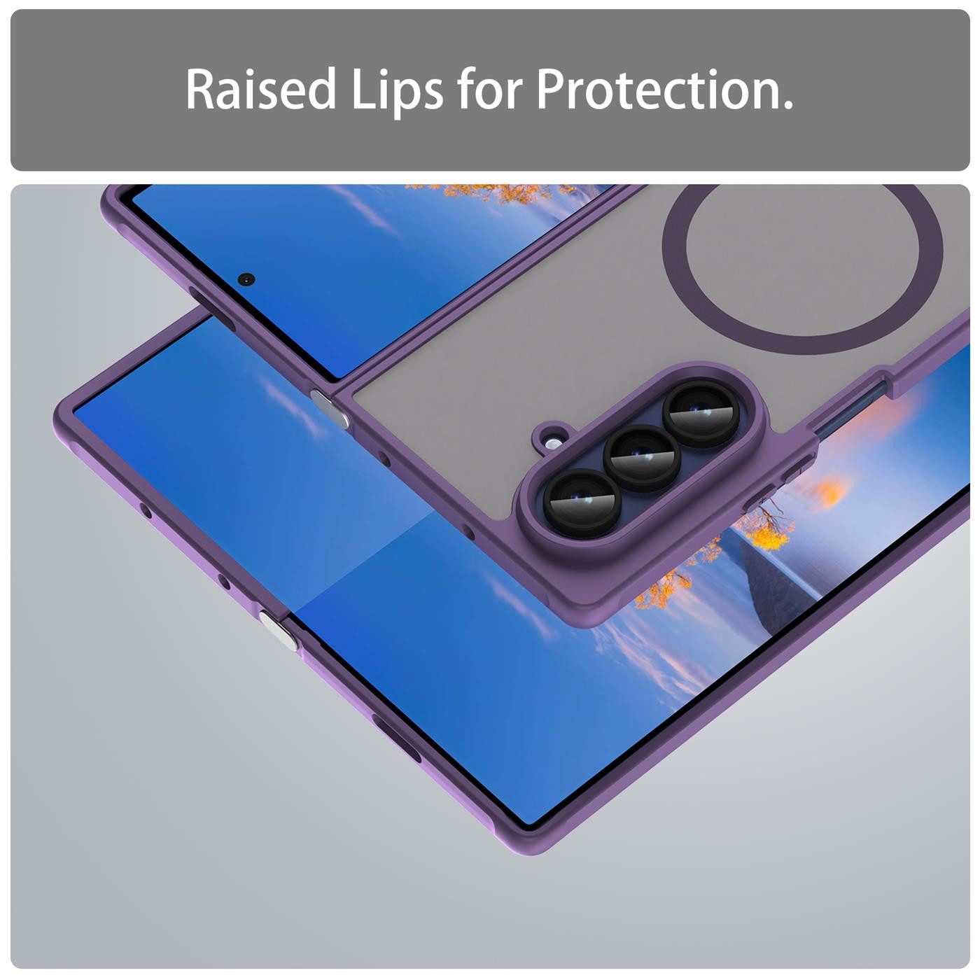 CoolGadget Handyhülle Magnet-Hülle für Samsung Galaxy Z Fold 7 Schutzhülle magnetisch 8 Zoll, Hülle Matt Stoßfest kompatibel mit QI-Laden Zubehör Kameraschutz Case