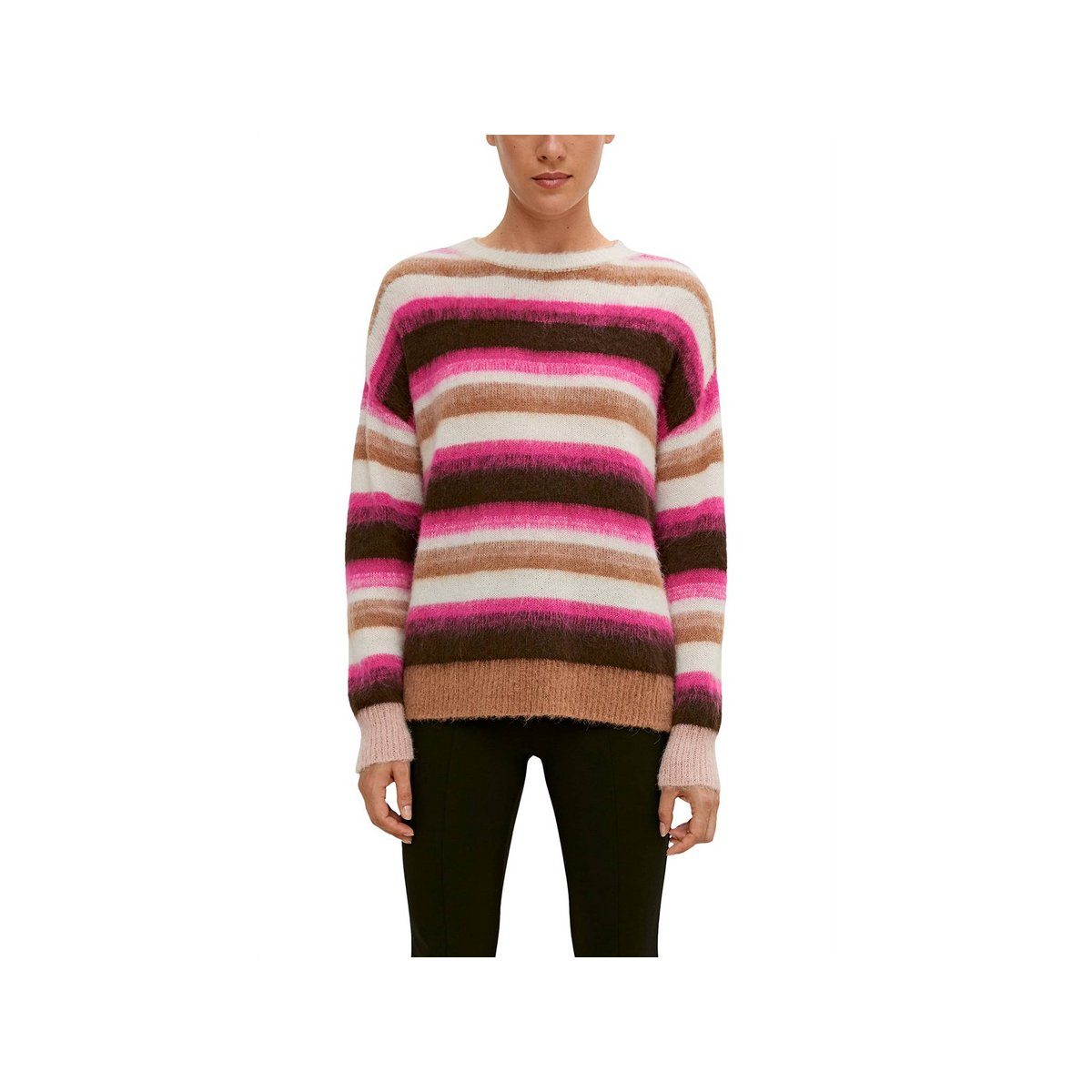 Cardigan Rollkragenpullover für Damen in mehrfarbig