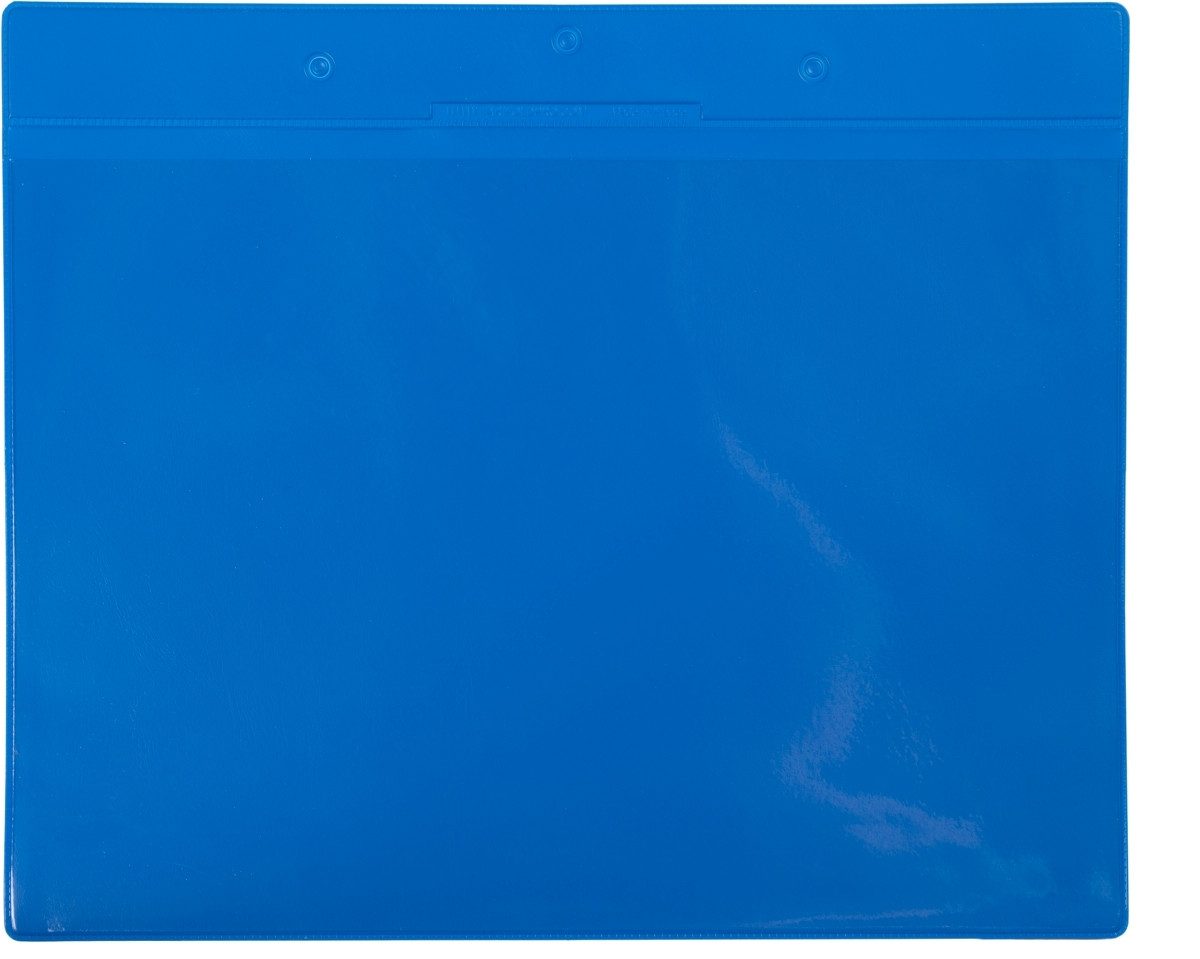 Fächermappe Kennzeichnungshülle A4 quer blau magnetisch PVC VE=10 Stück