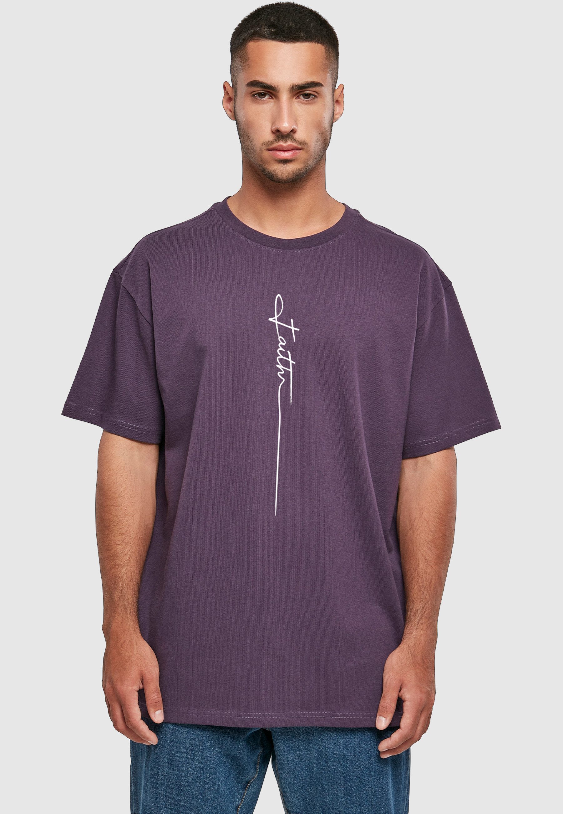 Merchcode T-Shirt Merchcode Herren Faith Heavy Oversized Tee (1-tlg)