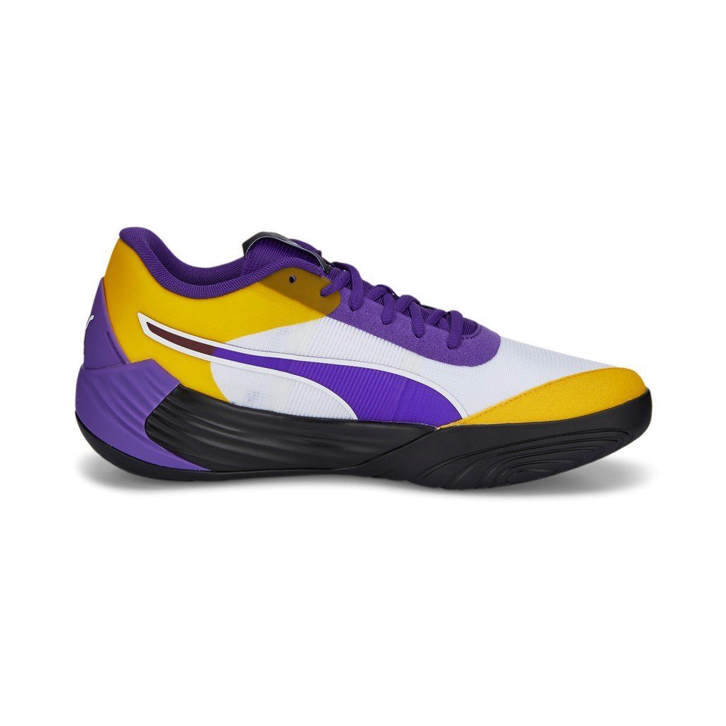 PUMA Hallen-Indoorschuhe Fusion Nitro Team weiss/violett Herren Badmintonschuh